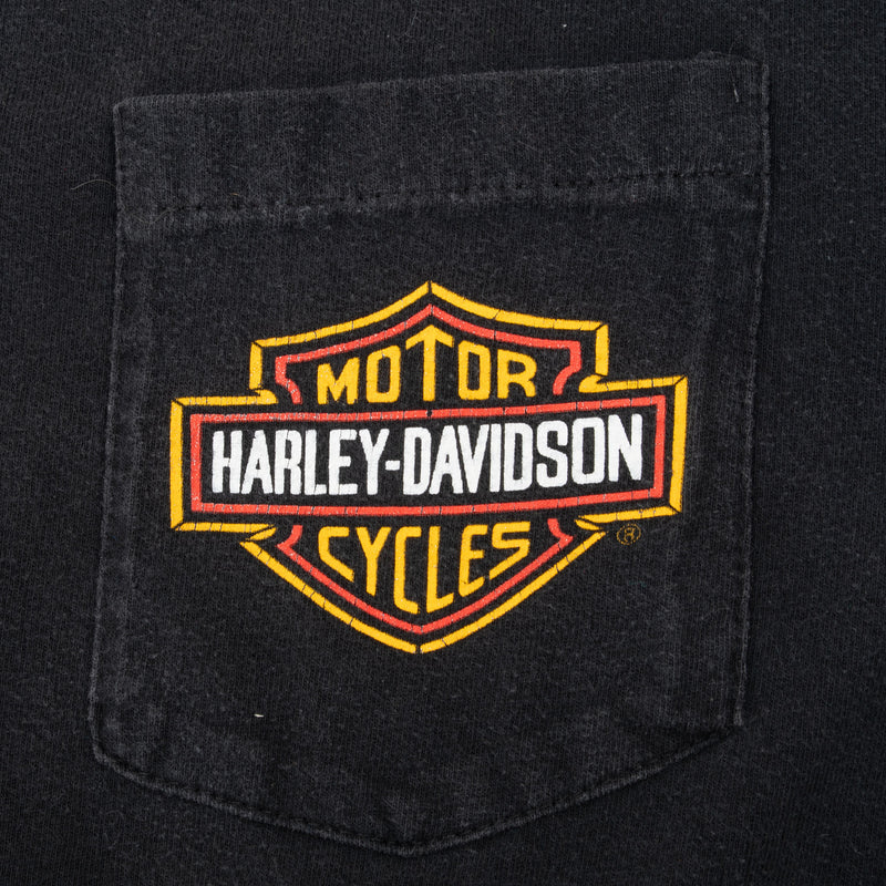 Vintage Harley Davidson Black Hill Rally 1994 South Dakota Tee Shirt With Single Stitch Made In Usa Size Large
