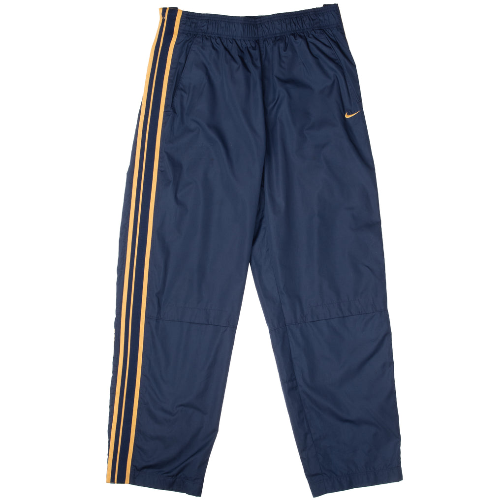 Vintage Nike Classic Swoosh Blue Gold Track Pants 2000S Size Large