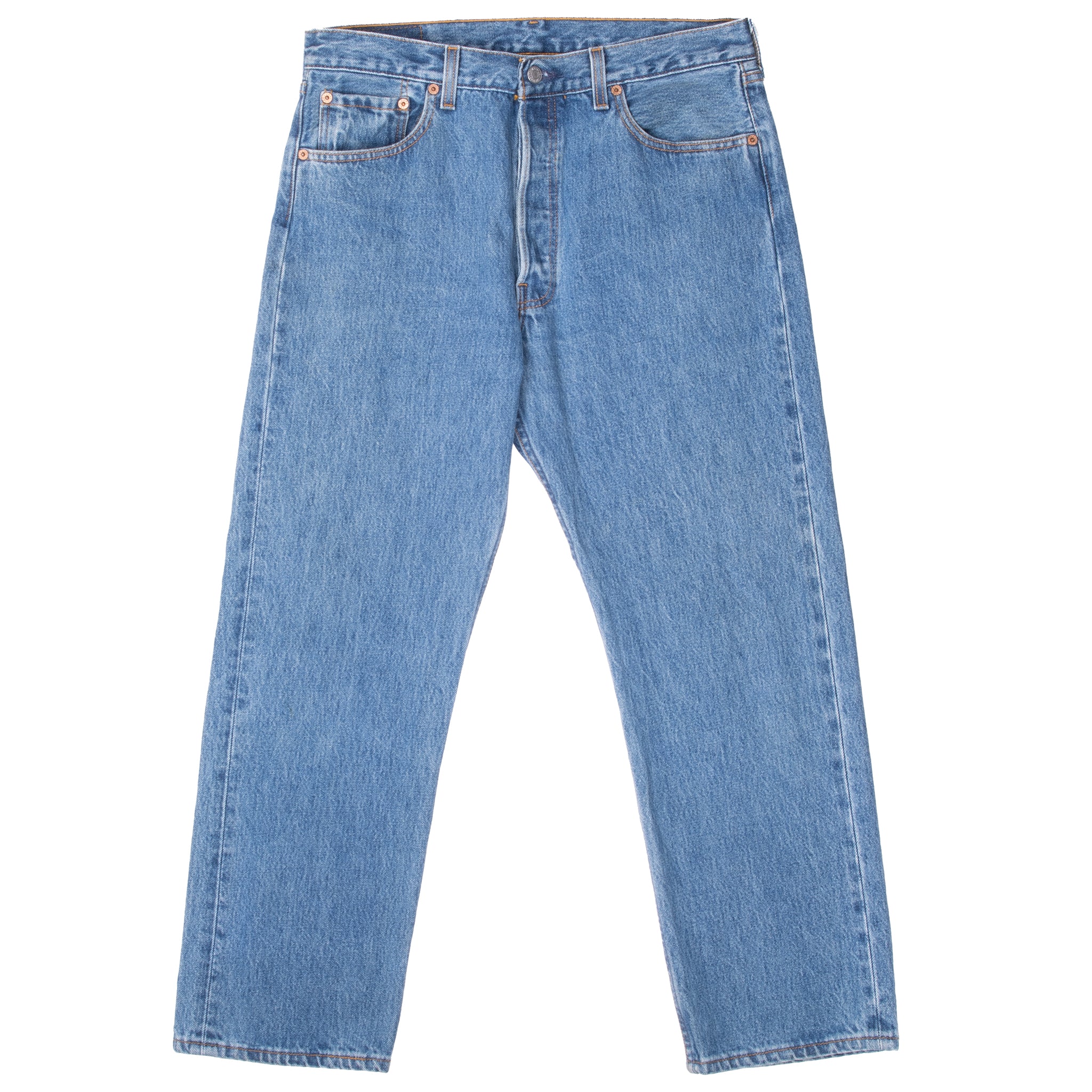 Vintage Levis 501 Jeans Indigo 1990S Size W34 L27 Made In Usa With A Medium Blue Wash

Size on tag 35X30 Actual Size 34X27

Back Button #544








