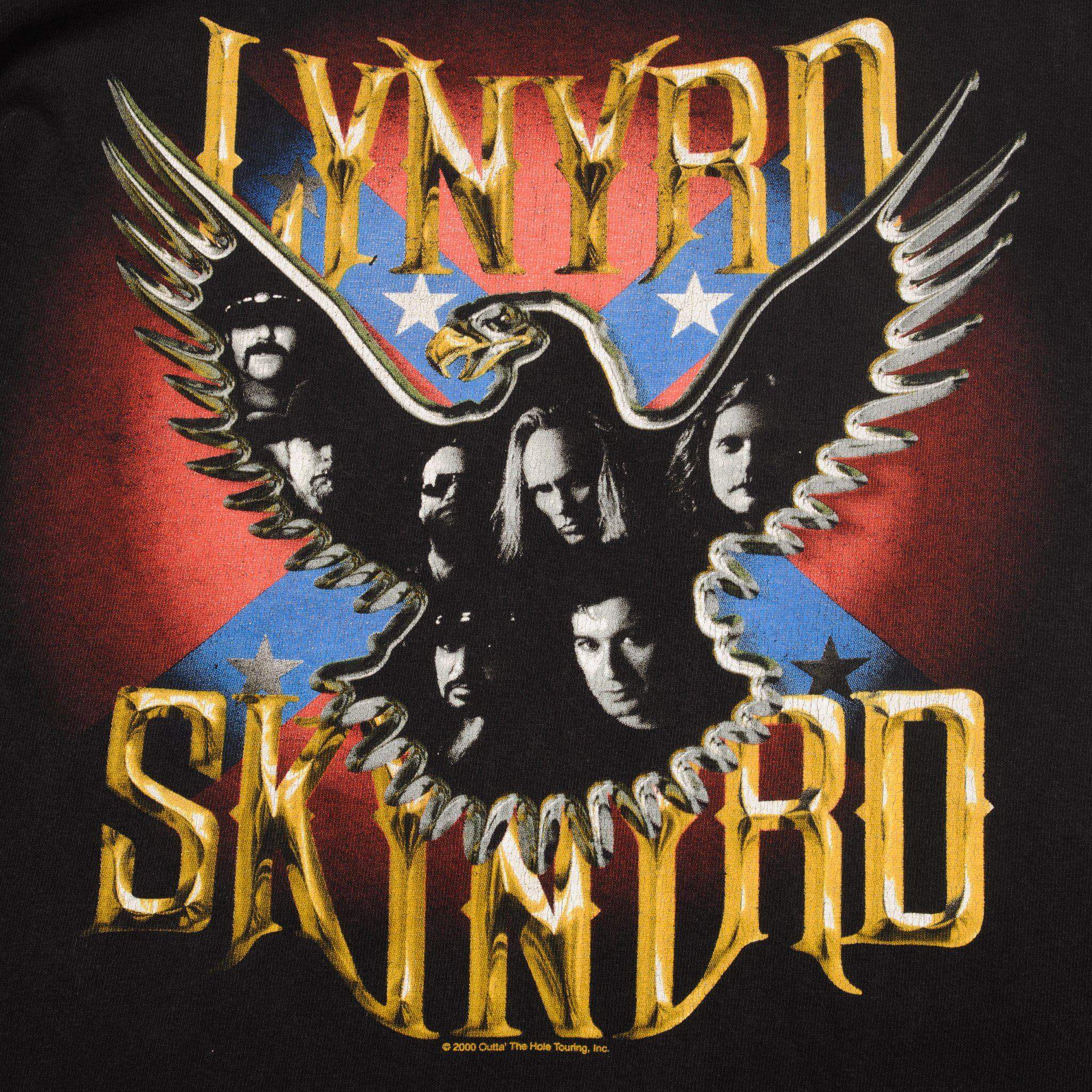 VINTAGE LYNYRD SKYNYRD OUTTA' THE HOLE TOURING TEE SHIRT 2000 SIZE XL