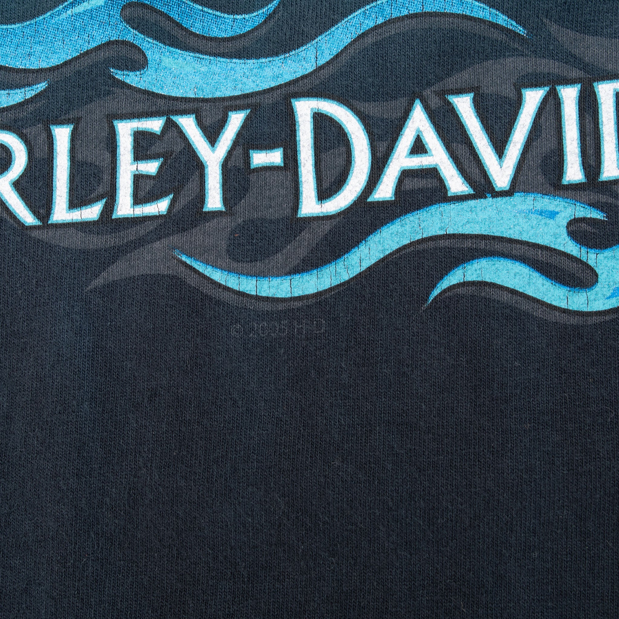 Vintage Harley Davidson Daytona Beach 2000 Tie Dye Tee Shirt With SIngle Stitch Sleeves Size Large Made In Usa