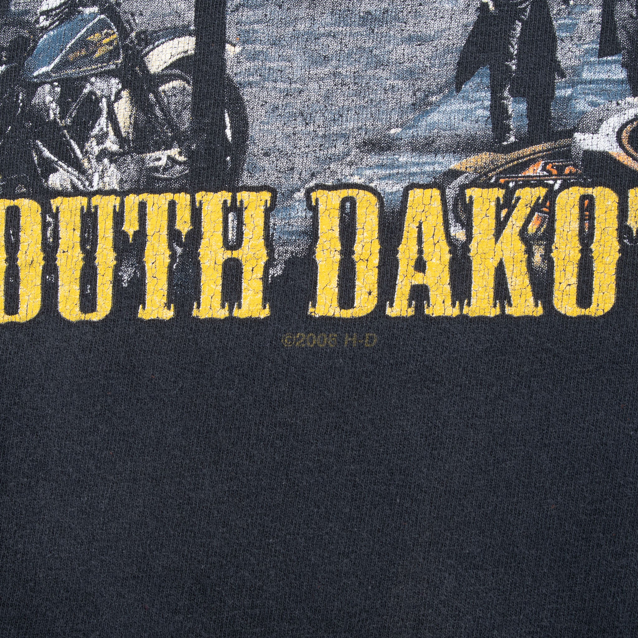 Vintage Harley Davidson Deadwood South Dakota 2006 Long Sleeve Tee Shirt Size 2XL