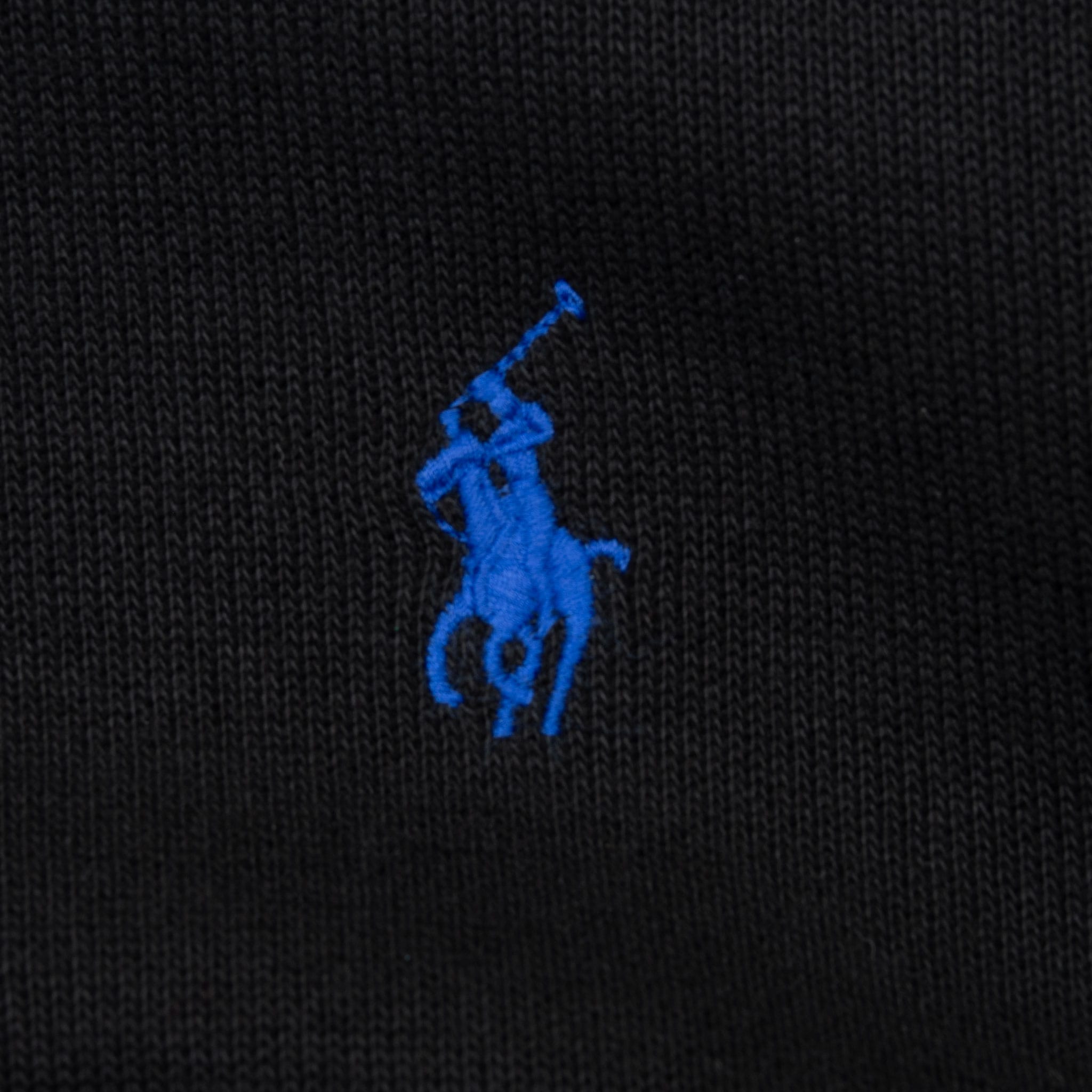 VINTAGE POLO RALPH LAUREN BLACK QUARTER 1/4 ZIP SWEATER SIZE XL