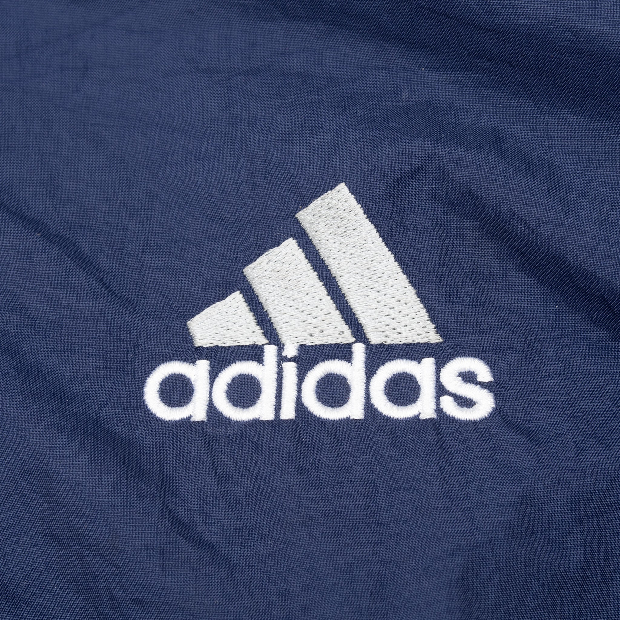 Vintage Adidas Reversible Nylon Blue Windbreaker Hooded Jacket 1990S Size XL