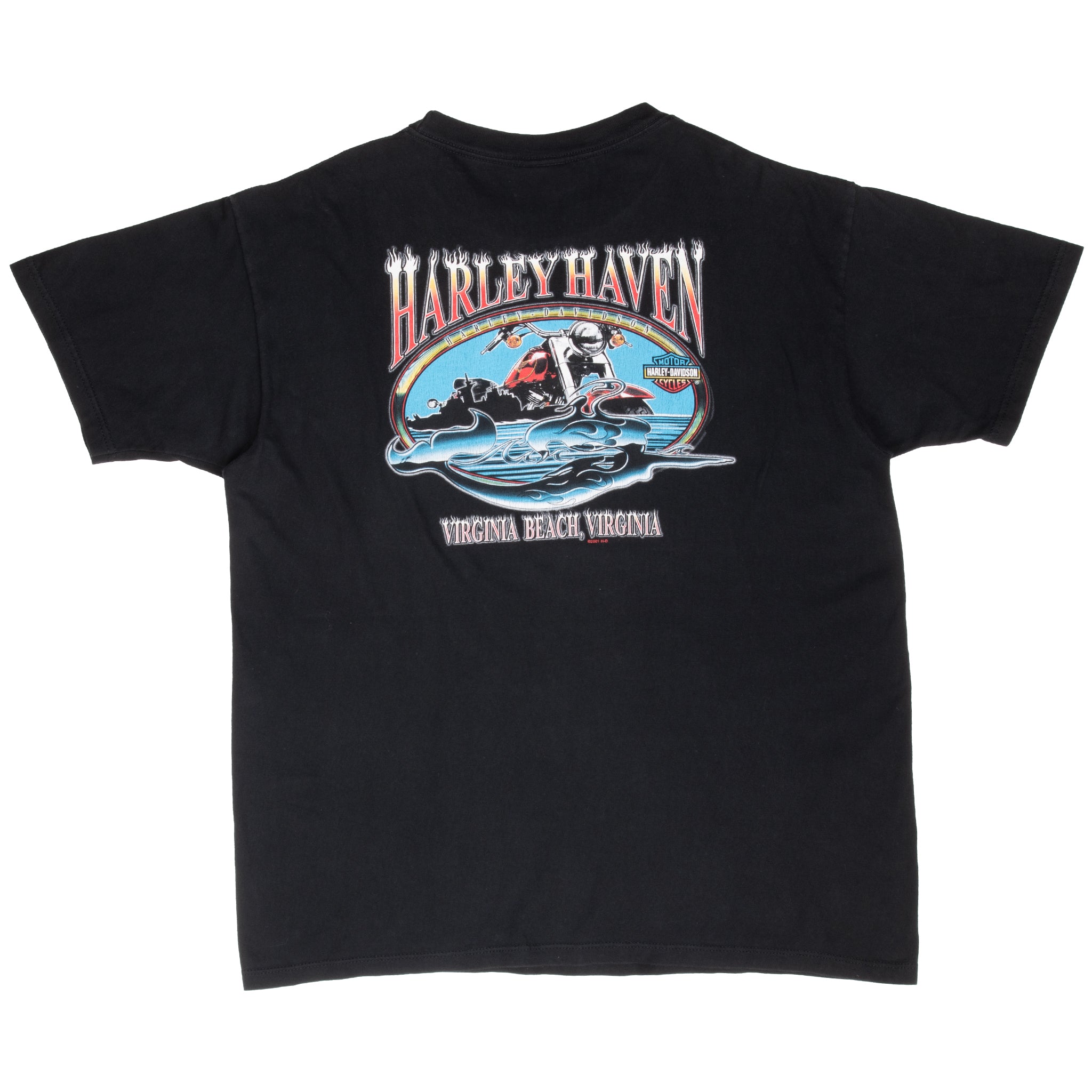 Vintage Harley Davidson Virginia Beach Tee Shirt Size XL 2001 Made In Usa