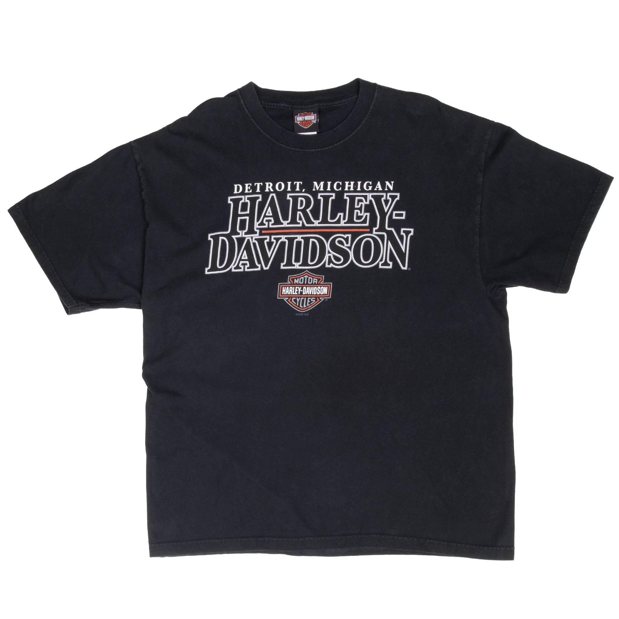 Vintage Harley Davidson Detroit Michigan Tee Shirt 2009 Size XL Made In Usa