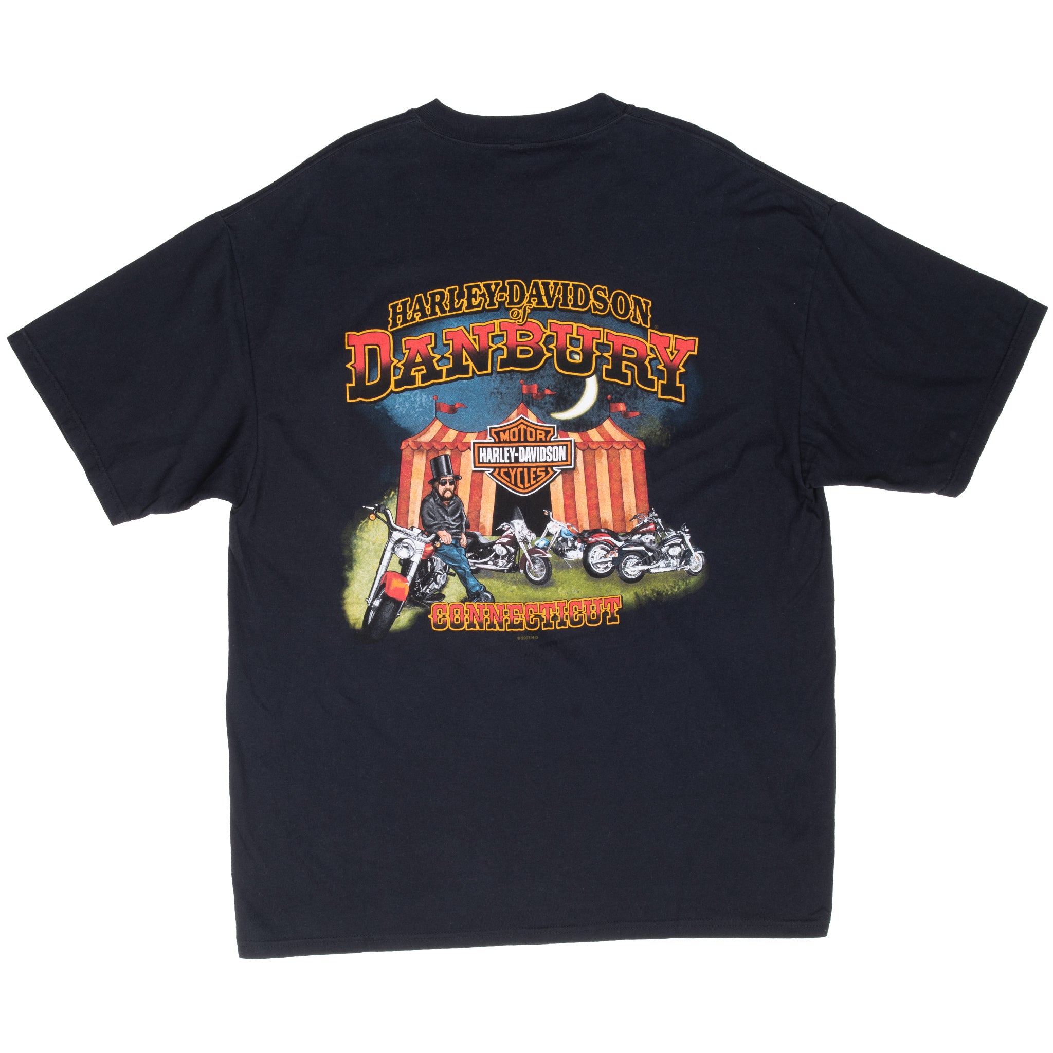 Vintage Harley Davidson Danbury Connecticut Tee Shirt 2007 Size XL Made In Usa