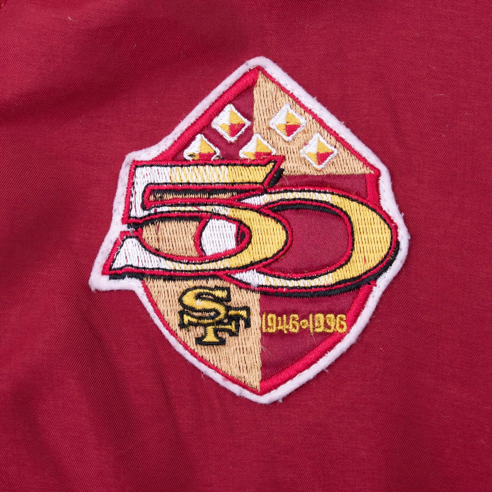 Vintage Nfl San Francisco 49Ers 1996 50th Anniversary Reebok Pull Over Jacket Size Medium