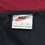VINTAGE NIKE BIG SWOOSH BLACK BURGUNDY WHITE WINDBREAKER JACKET 1990S LARGE