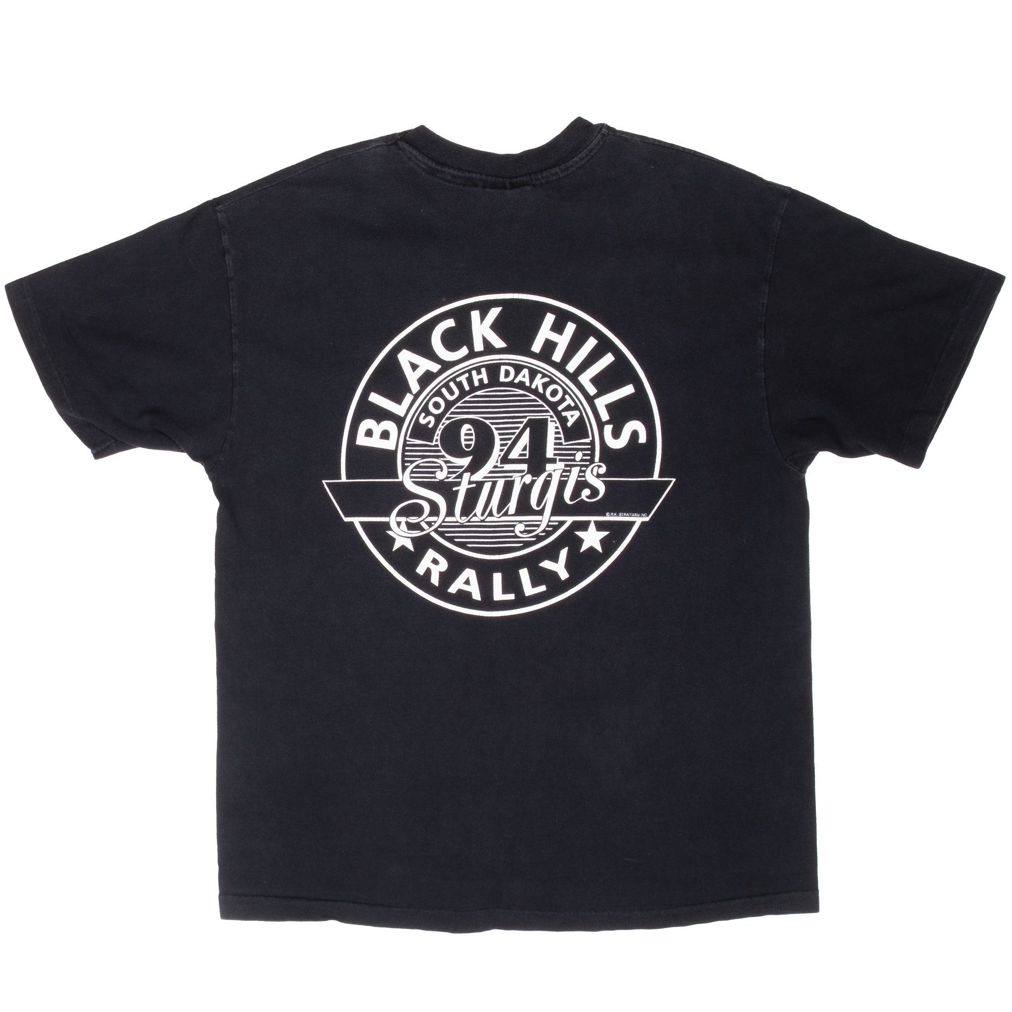 Vintage Harley Davidson Black Hill Rally 1994 South Dakota Tee Shirt With Single Stitch Made In Usa Size Large