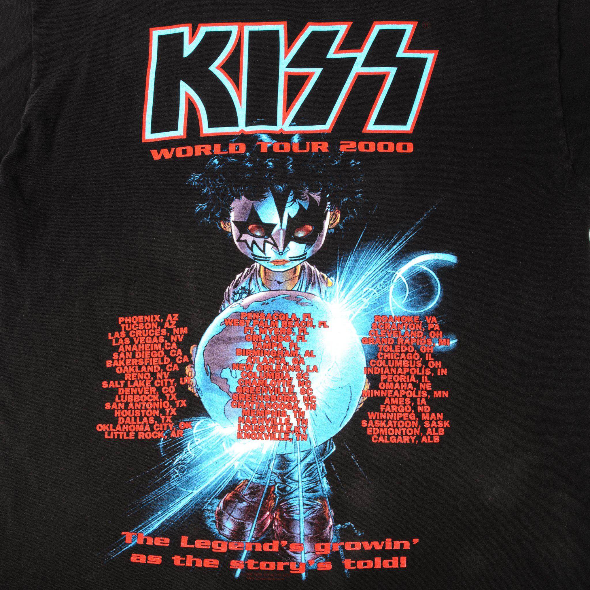 VINTAGE KISS THE FAREWELL TOUR TEE SHIRT 2000 SIZE LARGE