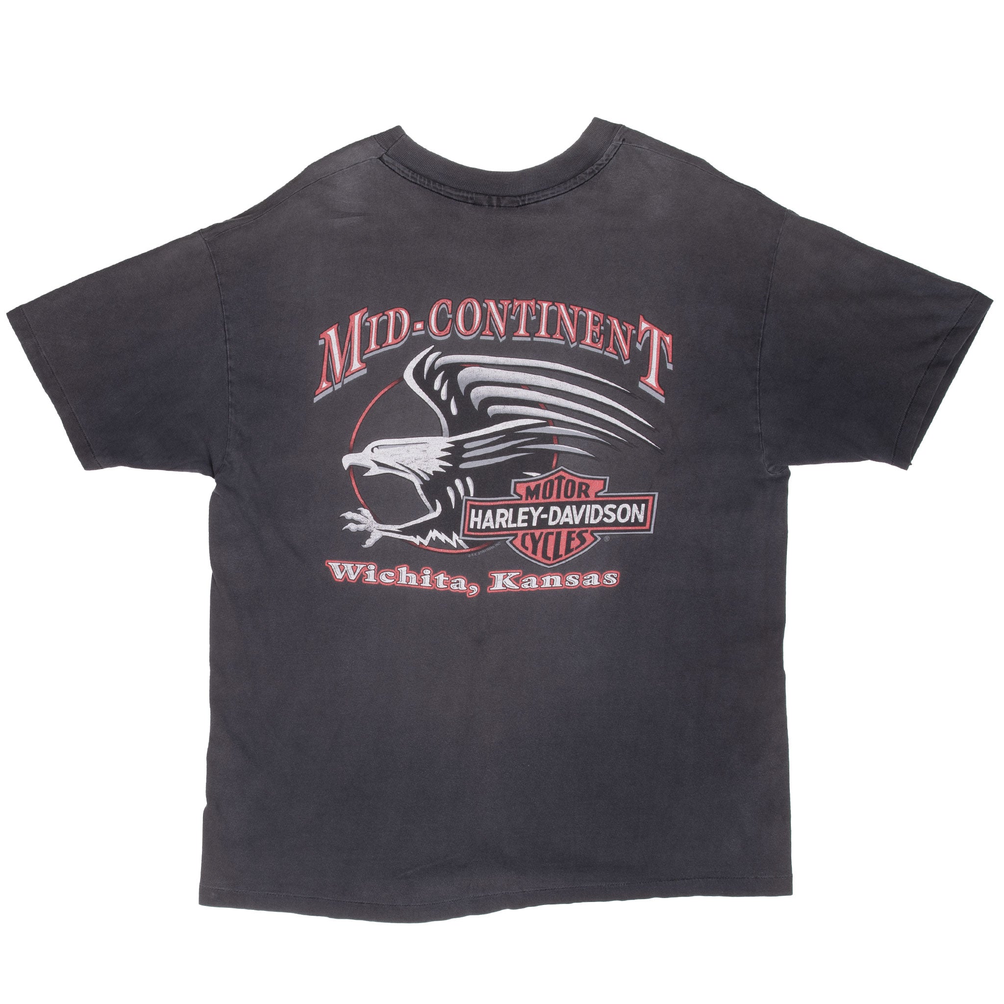 Vintage Harley Davidson Wichita Kansas 1990S Tee Shirt Size XL Made In Usa