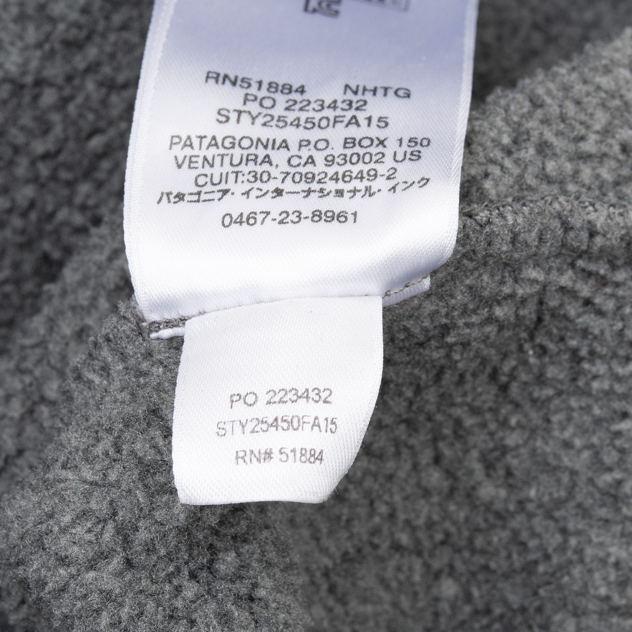 VINTAGE PATAGONIA DARK GREY SNAP T PULLOVER FLEECE JACKET 2015 XL
