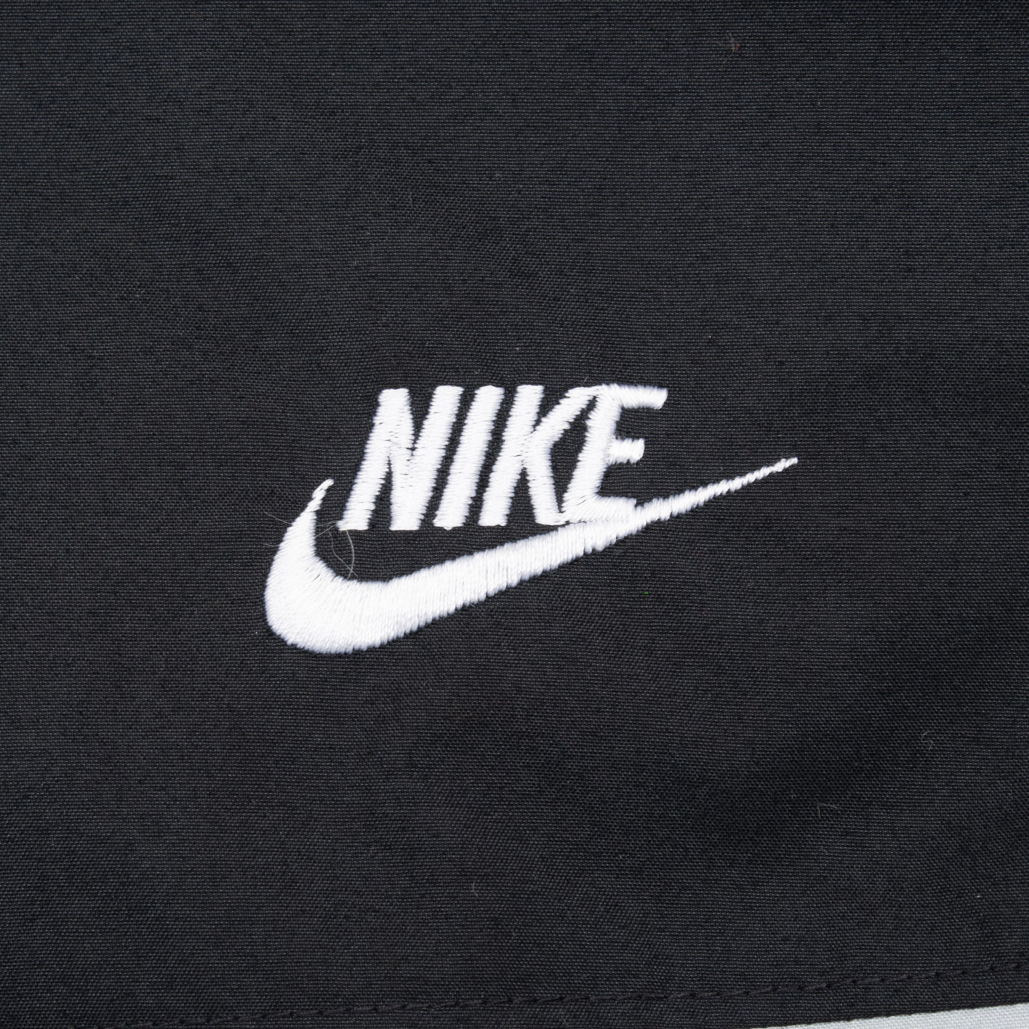 Vintage Nike Classic Swoosh Grey And Black Windbreaker Jacket 2000S Size Medium