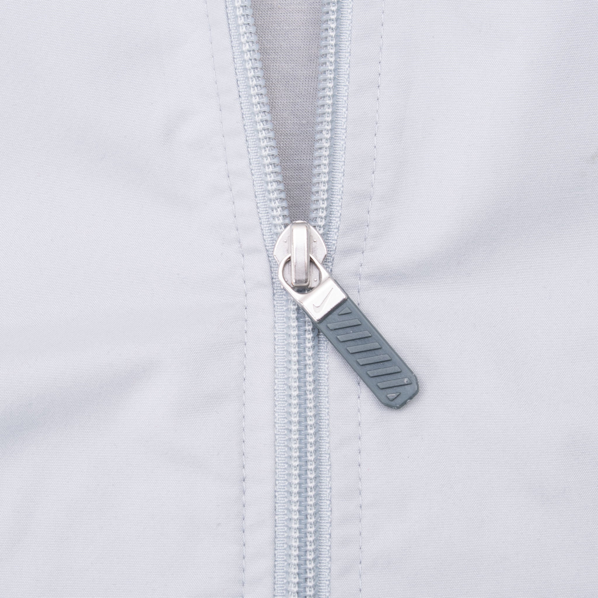 Vintage Nike Classic Swoosh Grey And Black Windbreaker Jacket 2000S Size Medium