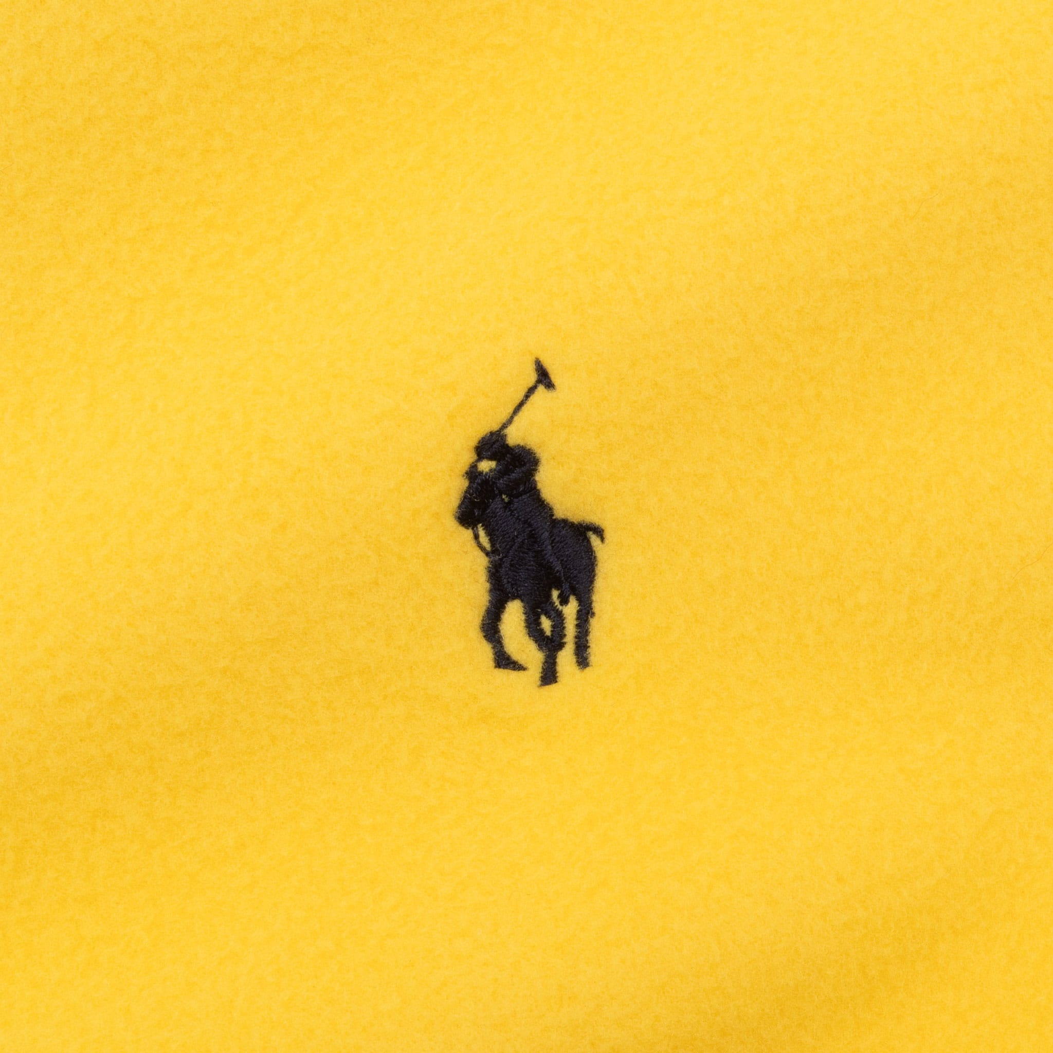 VINTAGE POLO RALPH LAUREN YELLOW QUARTER ZIP FLEECE JACKET MEDIUM DEADSTOCK