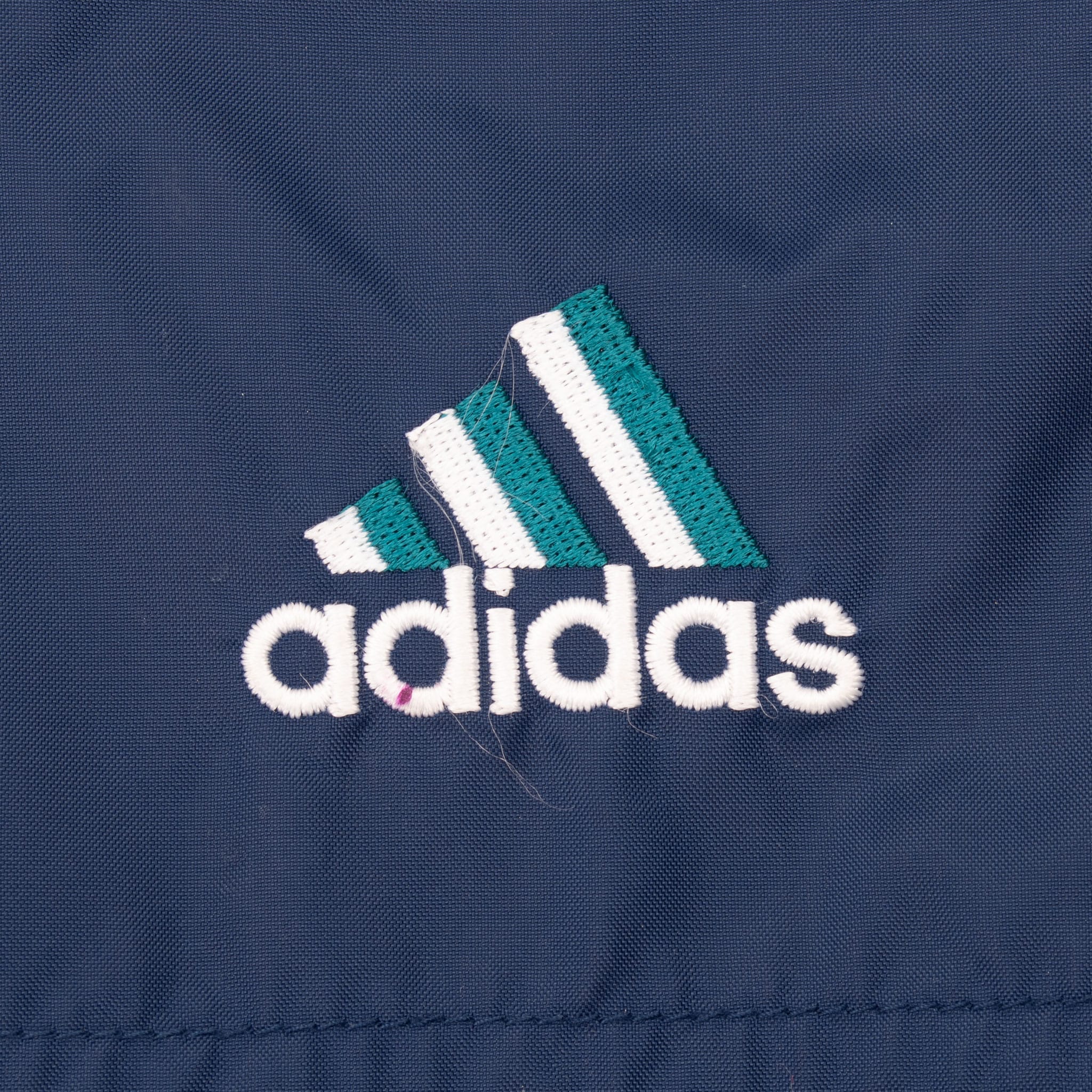 VINTAGE ADIDAS PULLOVER GREEN NAVY BLUE WINDBREAKER JACKET 1990S LARGE