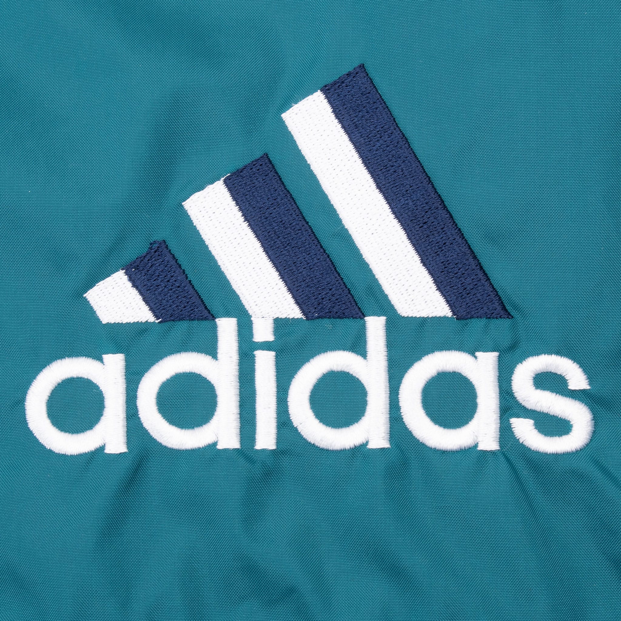 VINTAGE ADIDAS PULLOVER GREEN NAVY BLUE WINDBREAKER JACKET 1990S LARGE