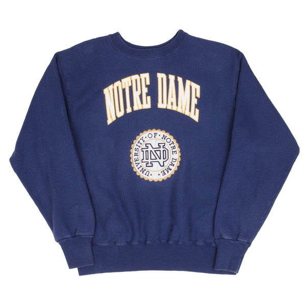 Vintage Reverse Weave University Of Notre Dame Sweatshirt 1990S Large Made In USA