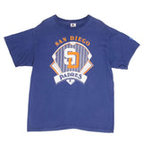 Vintage MLB San Diego Padres 1990s Tee Shirt Size Large Made In USA With Single Stitch Sleeves