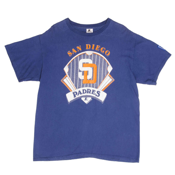 Vintage MLB San Diego Padres 1990s Tee Shirt Size Large Made In USA With Single Stitch Sleeves