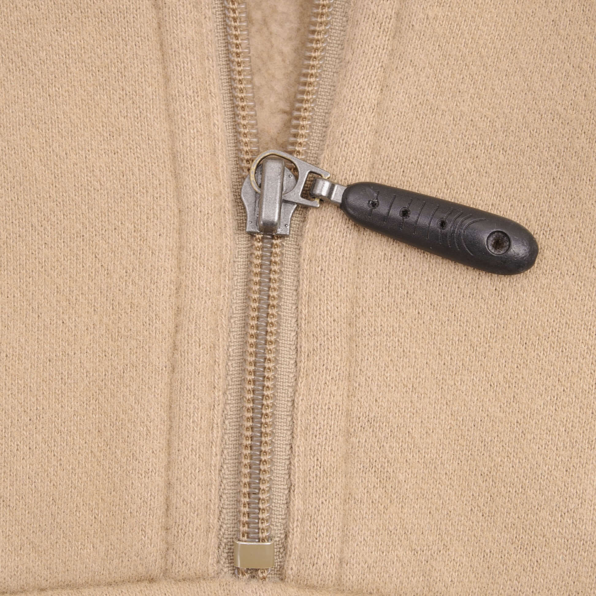 Vintage Nike Spell Out Quarter Zip Beige Sweatshirt 1990S Size XL