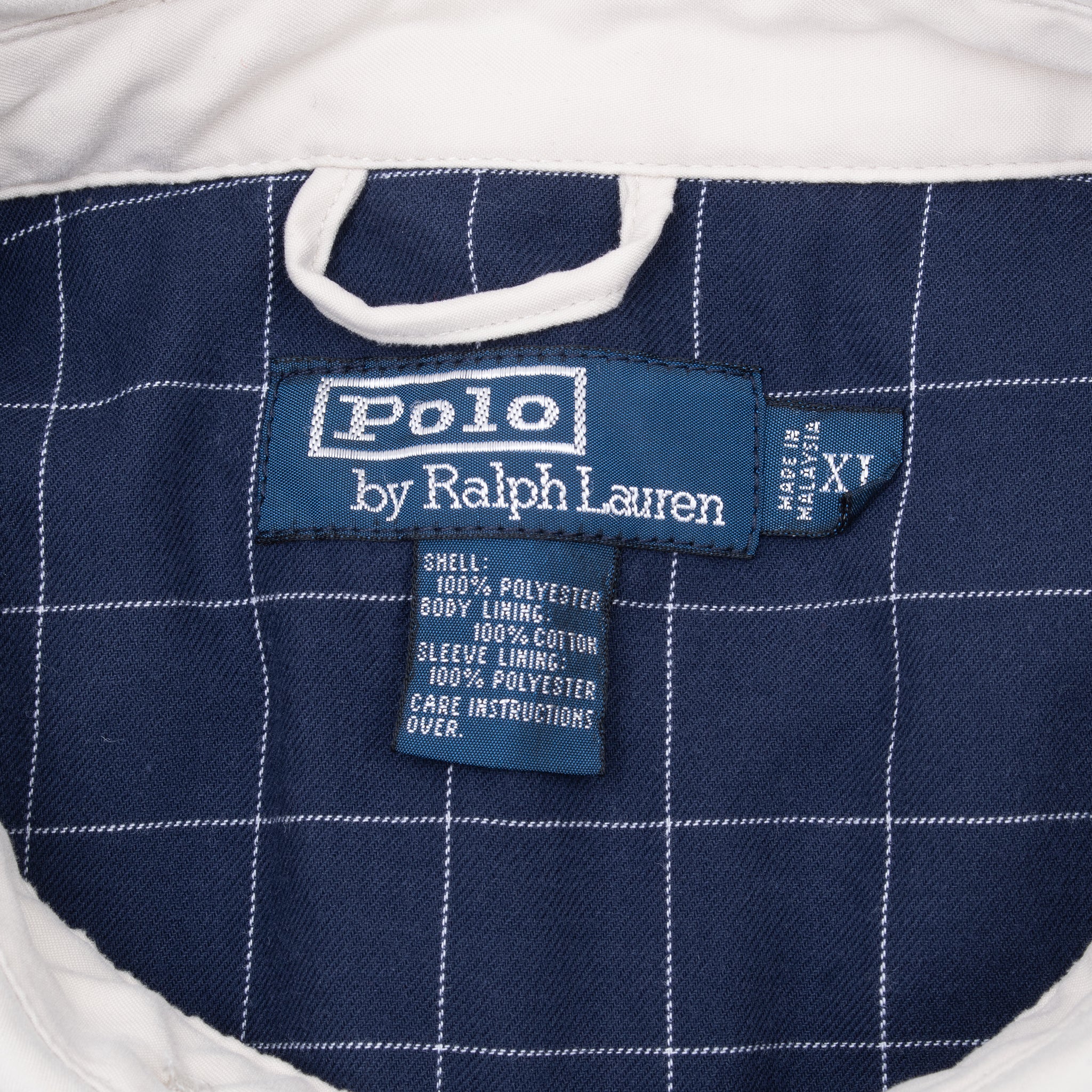 VINTAGE POLO RALPH LAUREN BEIGE HARRINGTON GOLF JACKET 1990S XL