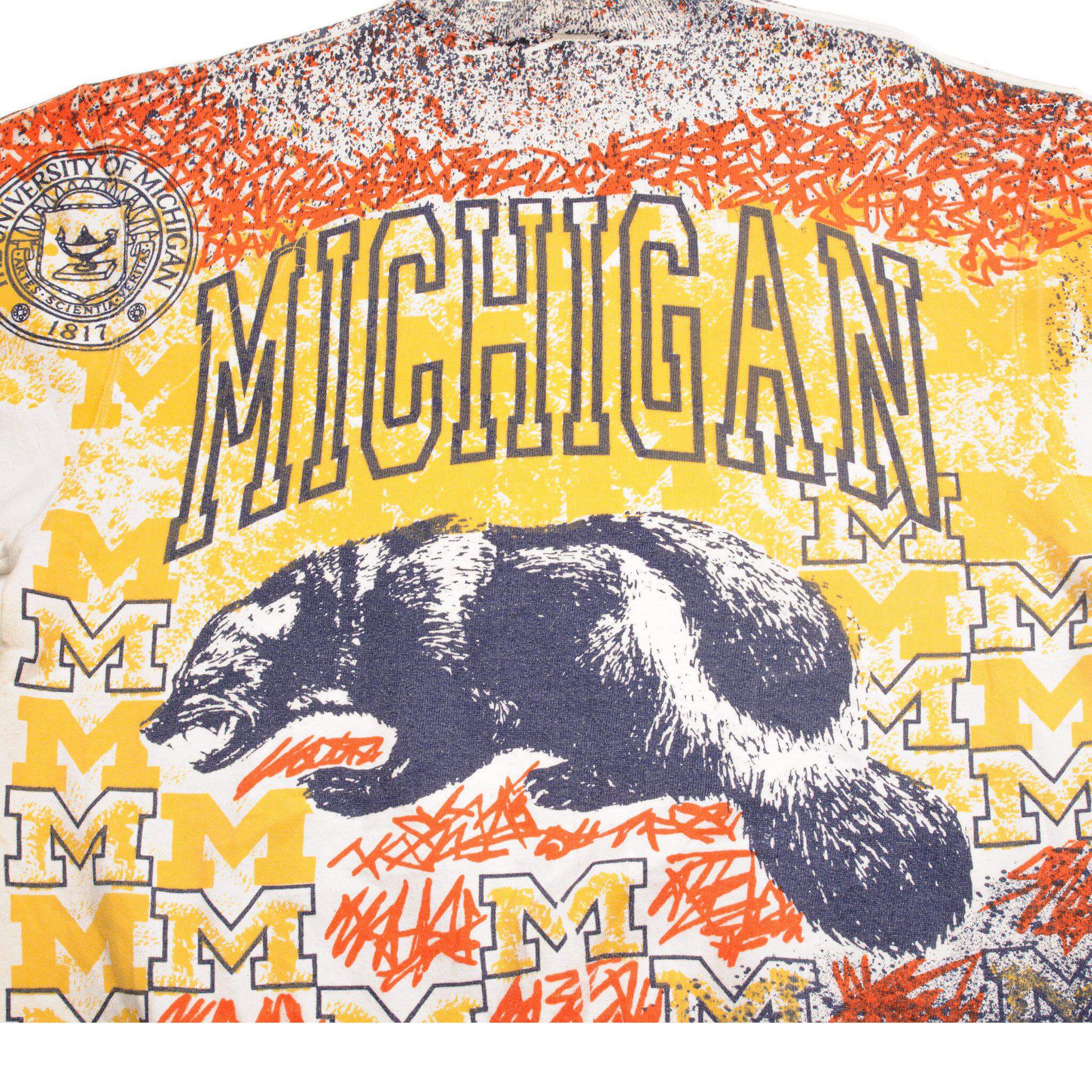 VINTAGE UNIVERSITY OF MICHIGAN SWEATSHIRT SIZE LARGE MADE IN USA