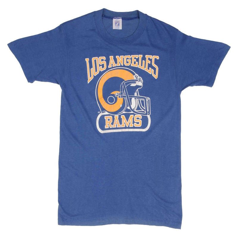 Vintage NFL Los Angeles Rams Tee Shirt 1980S Size Small Made In Usa With Single Stitch Sleeves