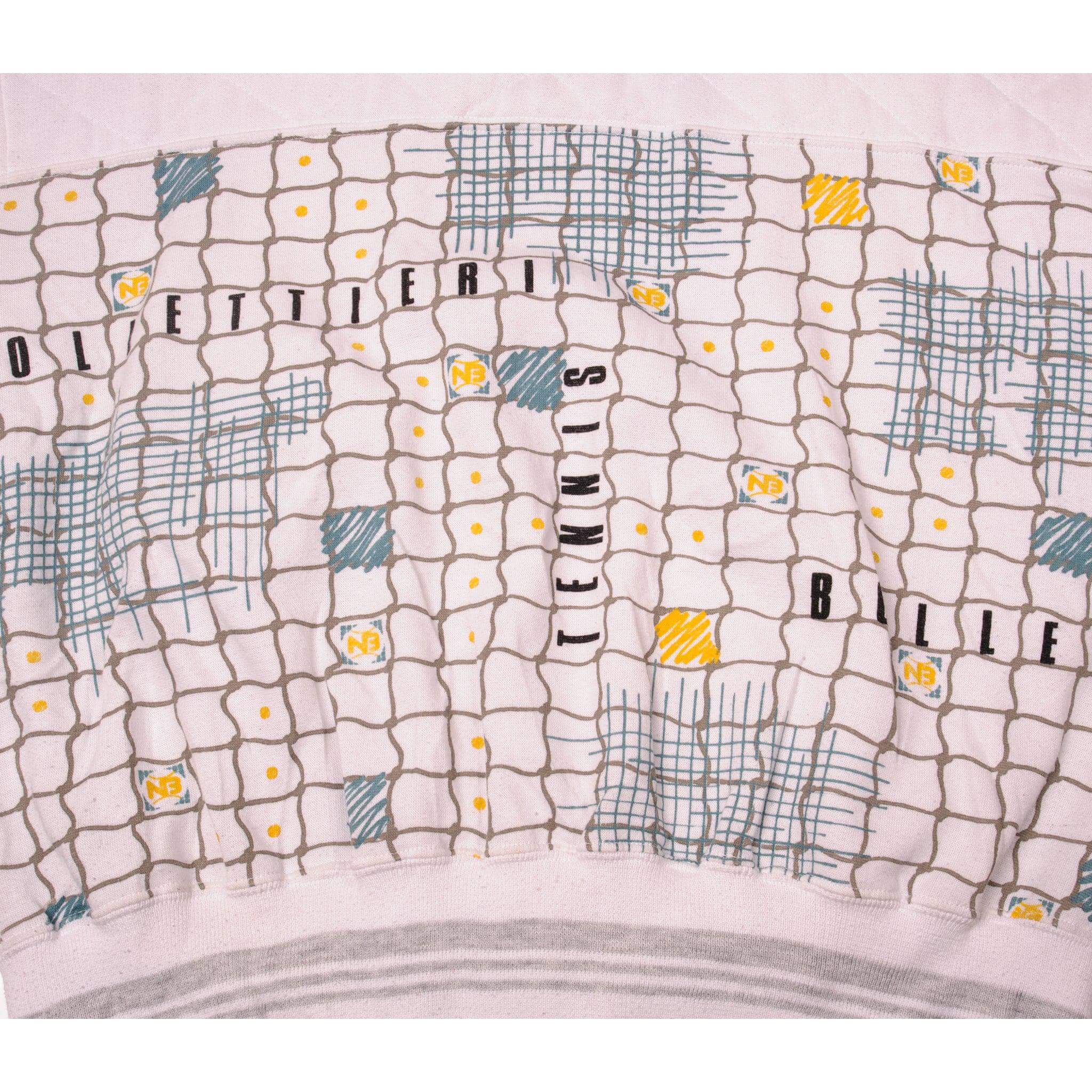 VINTAGE NIKE TENNIS ACADEMY BOLLETIERRI 1/4 ZIP SWEATSHIRT 1990S SIZE LARGE