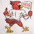 Vintage Louisville Cardinals Football Tee Shirt 1987 Size Large Made In USA With Single Stitch Sleeves.