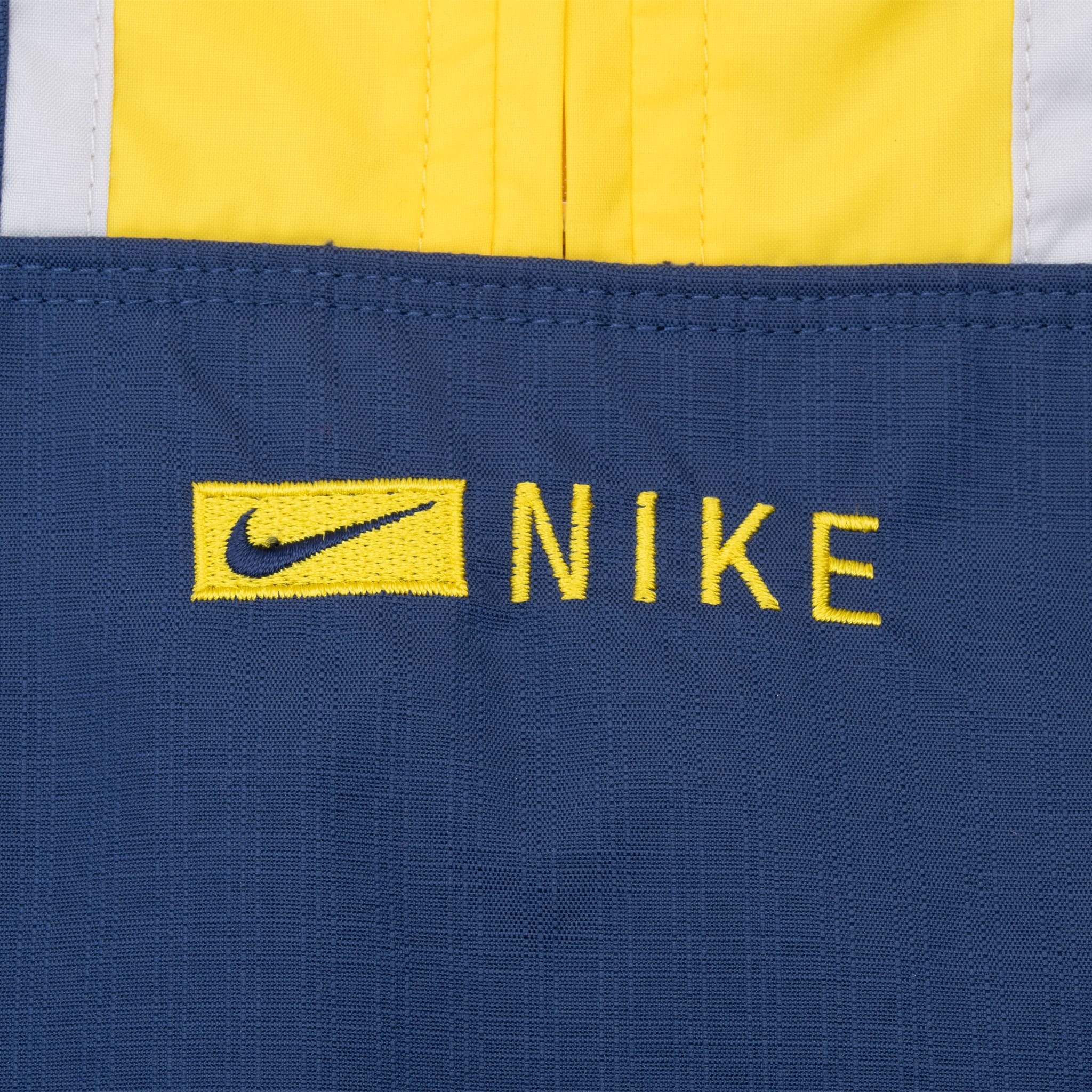 VINTAGE NIKE BLUE YELLOW PULLOVER WINDBREAKER JACKET 1990S MEDIUM WOMEN