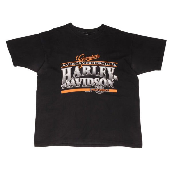 Vintage Precision Harley Davidson Honolulu, Hawaii 1991 Tee Shirt Size XL Made In USA With Single Stitch Sleeves