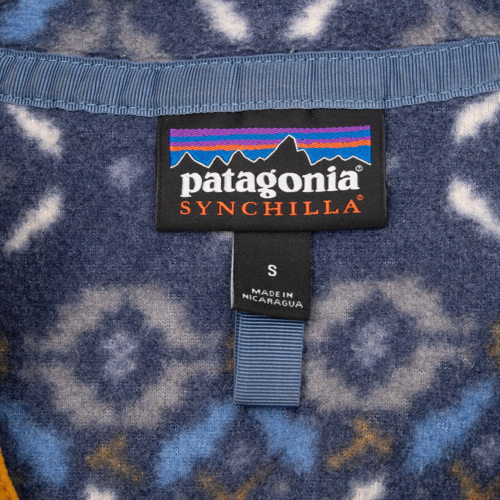 Vintage Patagonia Synchilla Snap T Blue Monogram Pullover Fleece Jacket Size Small

STY25450

RN# 51884