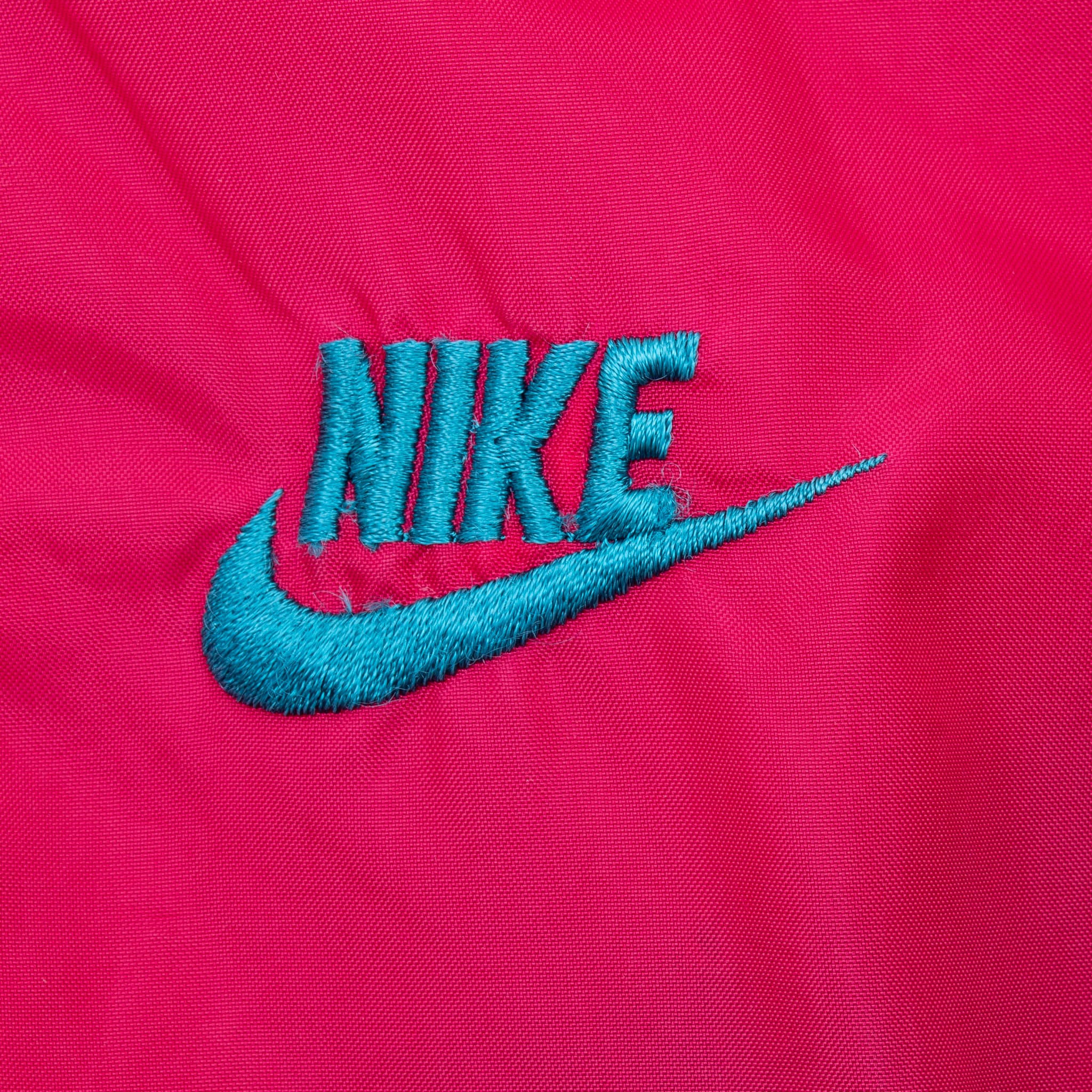 VINTAGE NIKE SWOOSH PINK BLUE WINDBREAKER JACKET LATE 1980S LARGE