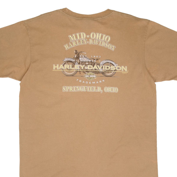 Vintage Harley Davidson Mid Ohio Springfield Ohio Pocket 2008 Tee Shirt Size Xl Made In Usa