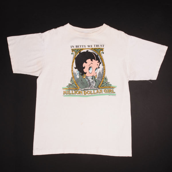 Vintage Betty Boop In Betty We Trust Size XL Made In USA Tee Shirt 1990 Size Large Made In USA