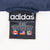 VINTAGE ADIDAS NAVY BLUE WHITE BLACK 1990S WINDBREAKER JACKET LARGE