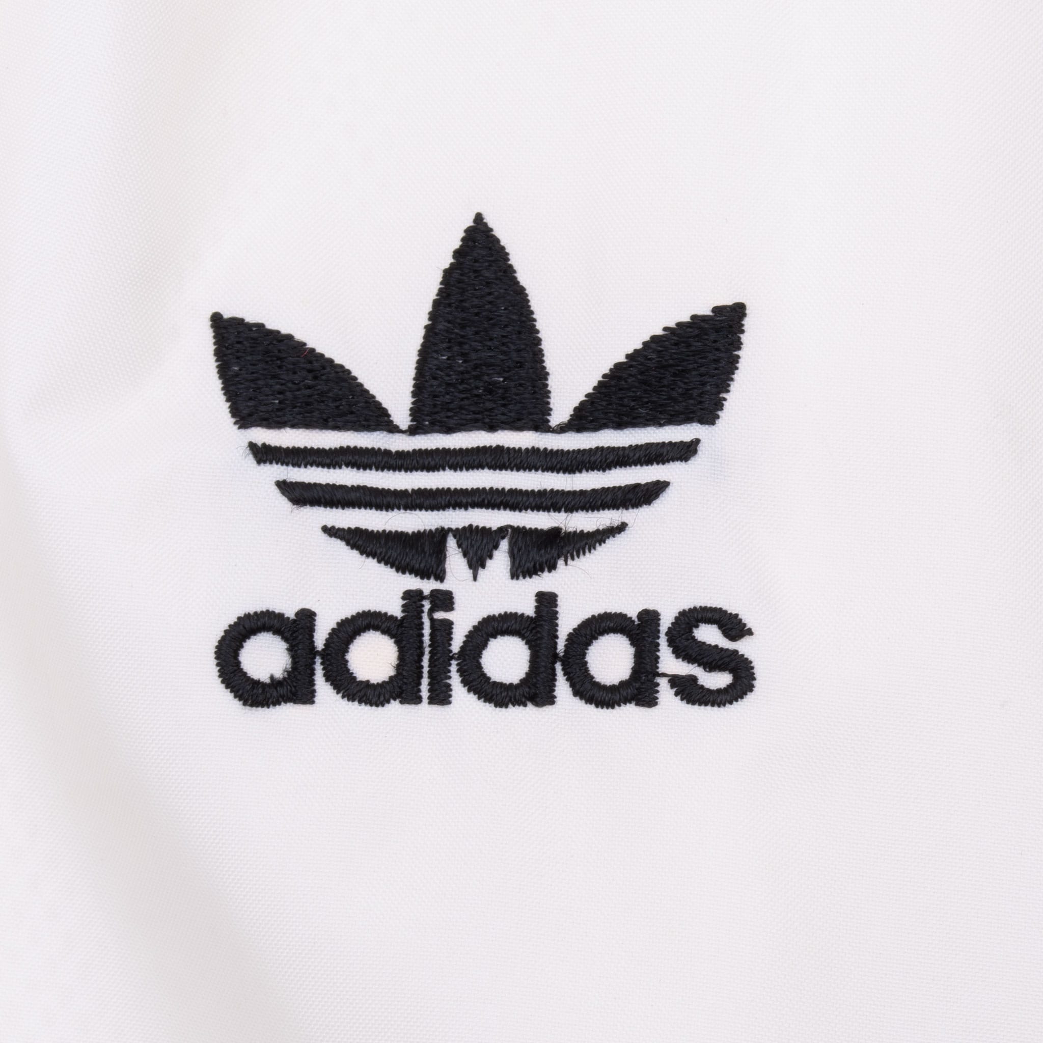 VINTAGE ADIDAS NAVY BLUE WHITE BLACK 1990S WINDBREAKER JACKET LARGE