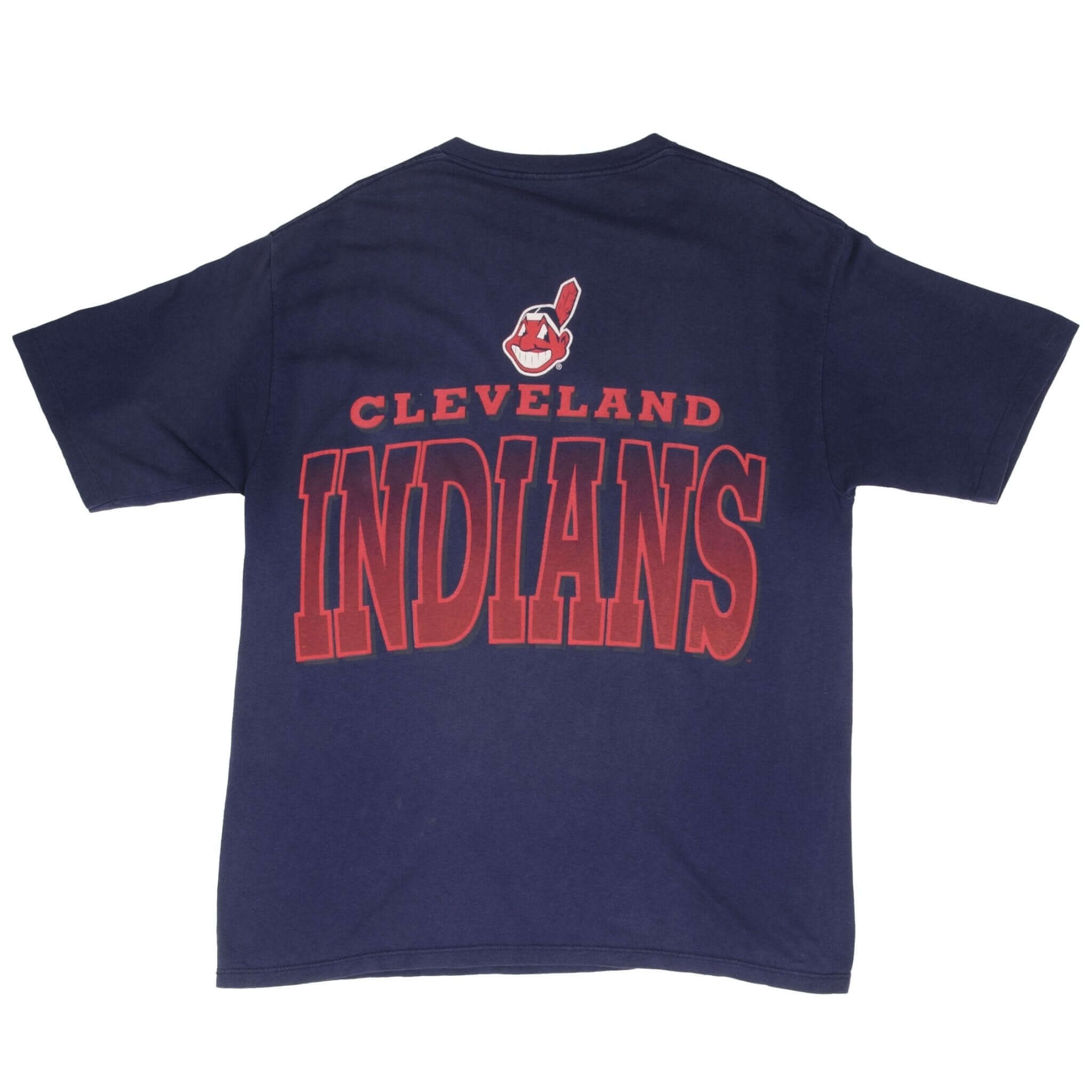 Vintage MLB Cleveland Indians 1994 Starter Tee Shirt Size Large Made In USA With Single Stitch Sleeves