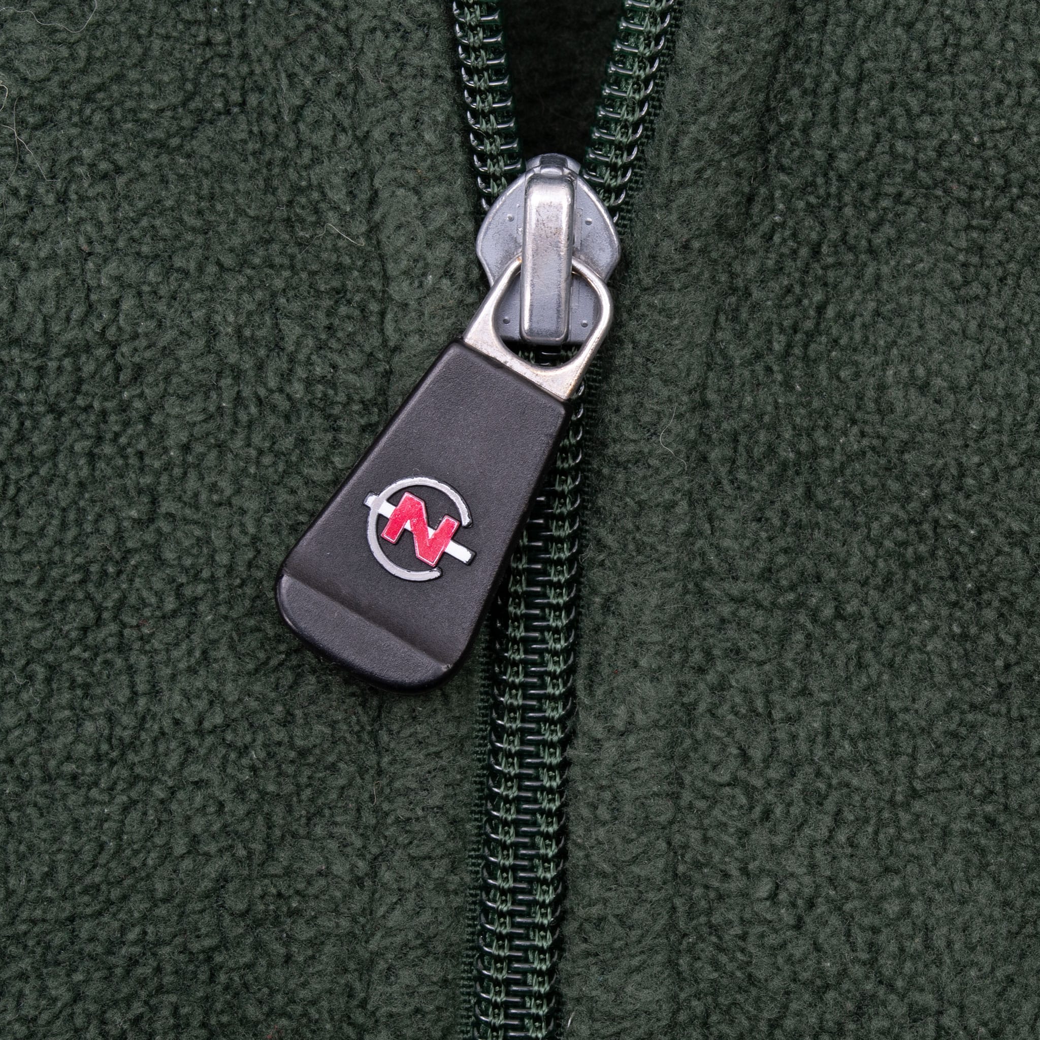 VINTAGE NAUTICA COMPETITION GREEN QUARTER ZIP FLEECE JACKET 1990S MEDIUM