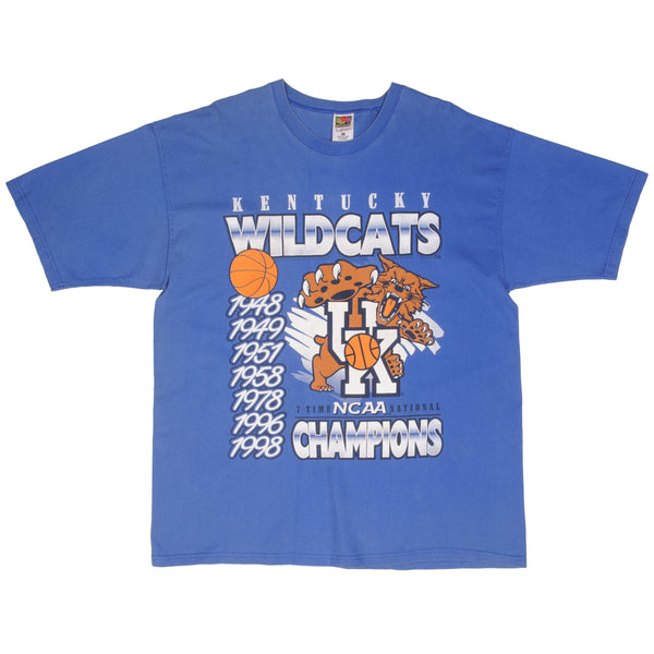 Vintage Ncaa University Of Kentucky Wildcats Basketball Champions 1998 Tee Shirt Size XL