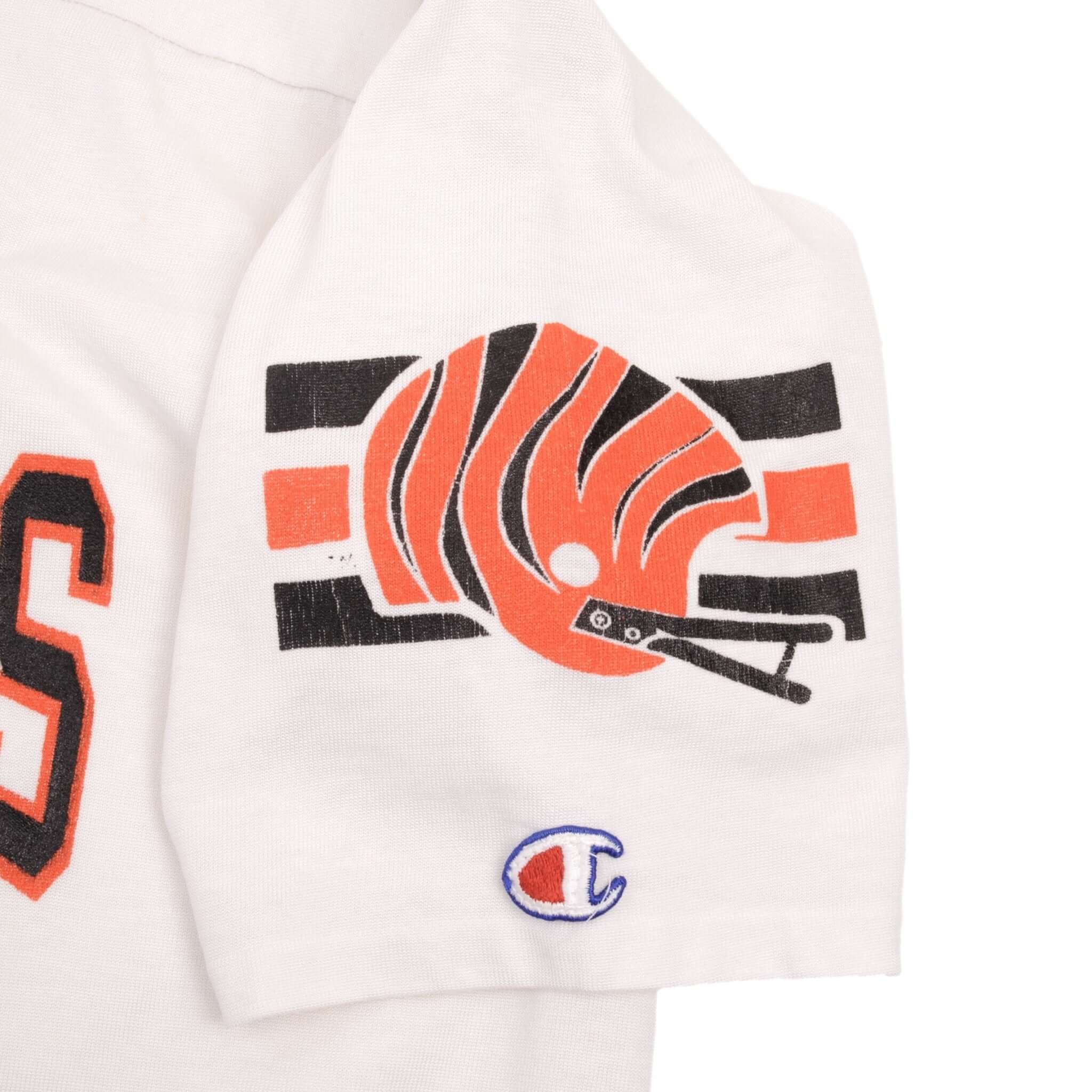 Vintage NFL Cincinnati Bengals Champion Jersey 1980S Size XL Made In USA With Single Stitch Sleeves
