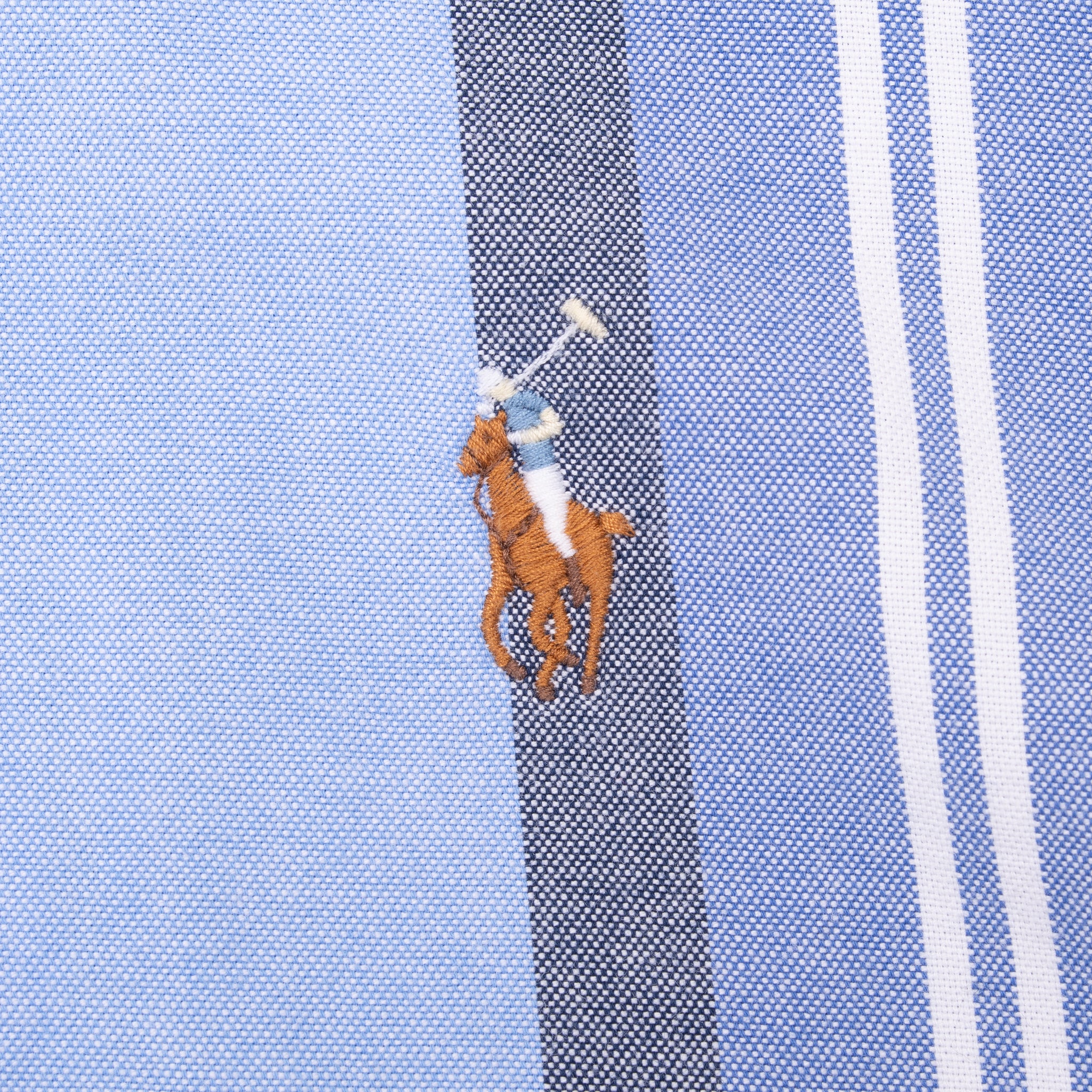 Vintage Ralph Lauren Blue Striped Shirt Size Medium