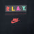 Vintage Nike Play Early 1990S Black Tee Shirt Size Large Made In Usa Single Stitch Sleeves