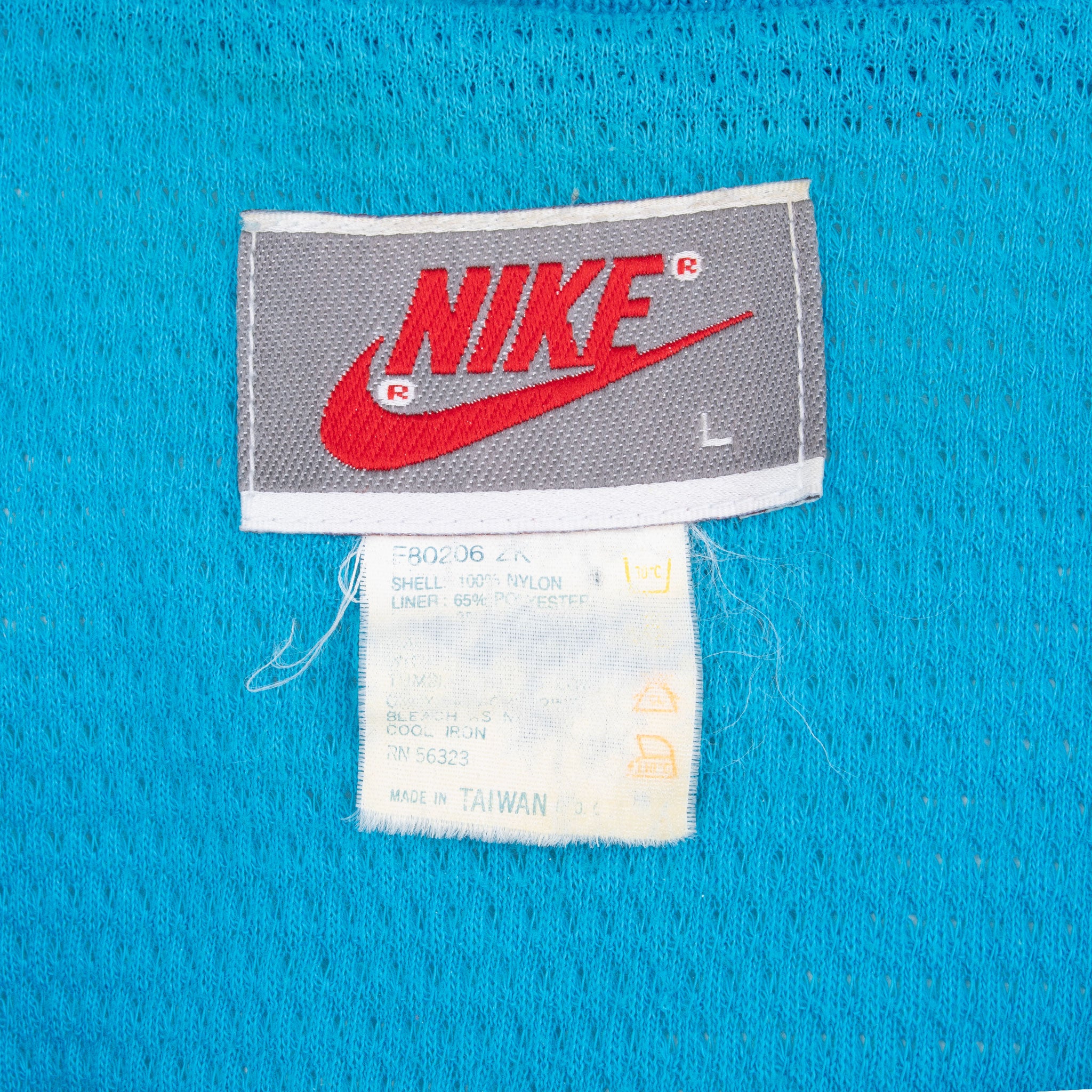 Vintage Nike Blue Windbreaker Hooded Jacket Late 1980S Size Large