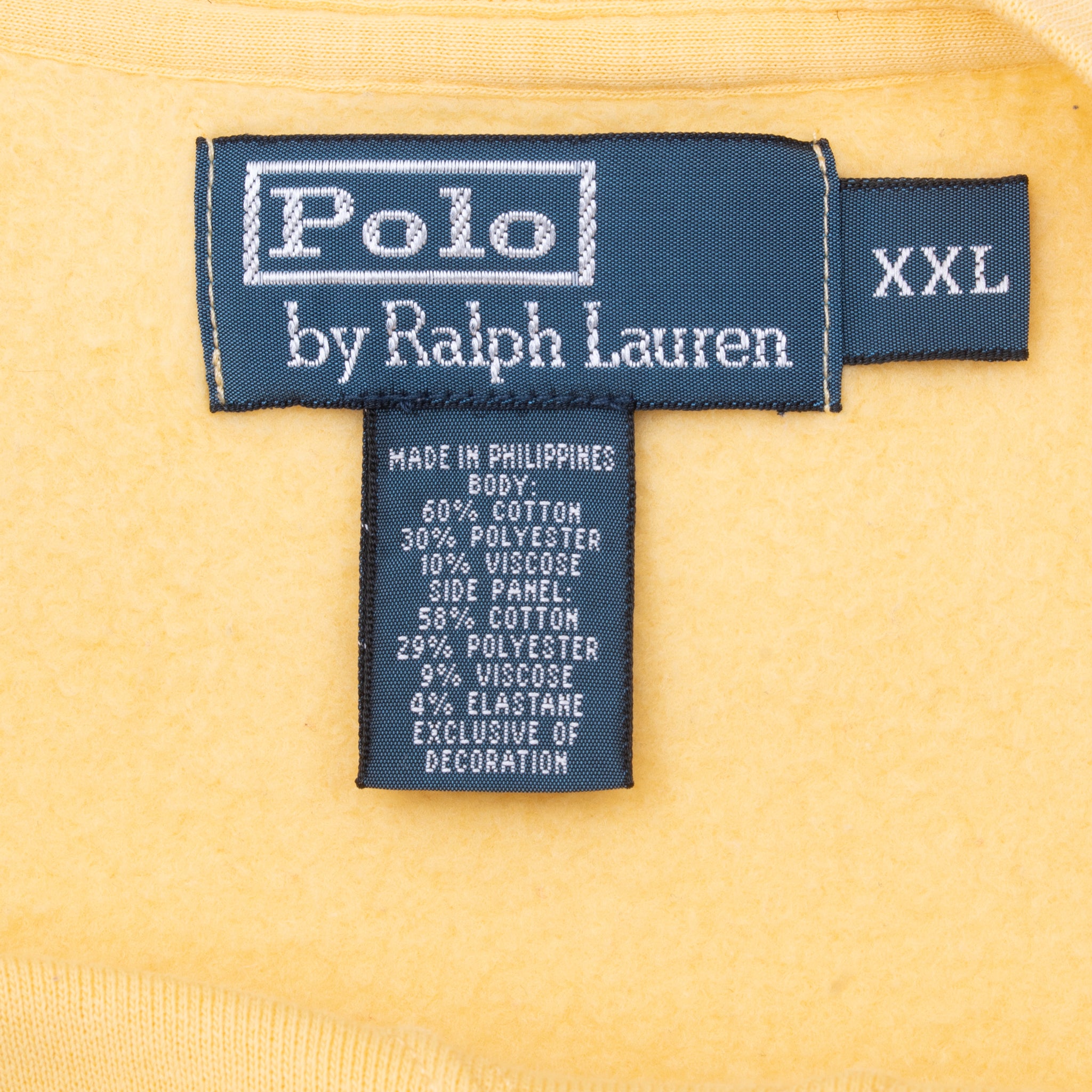 Vintage Ralph Lauren Yellow 1990S Classic Crewneck Sweatshirt Size 2XL