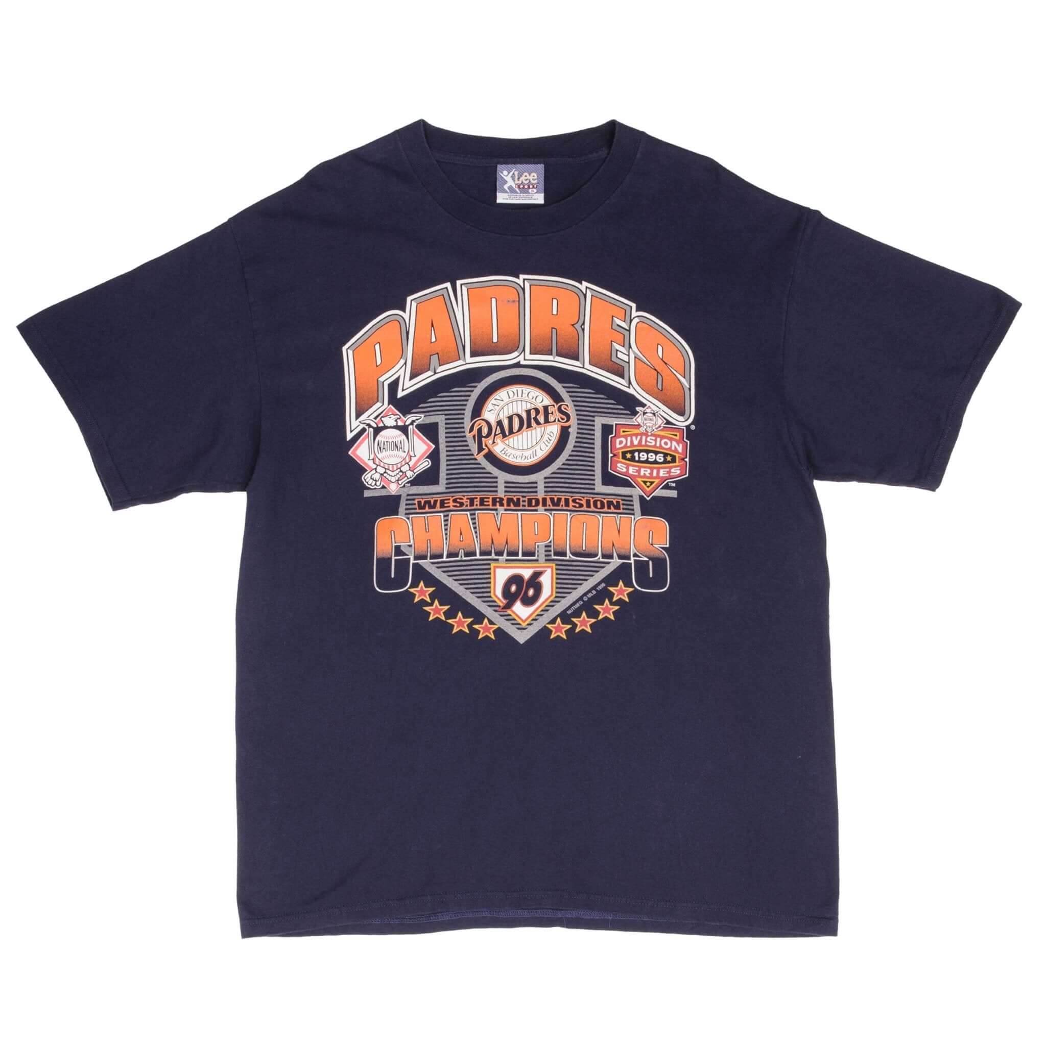 VINTAGE MLB SAN DIEGO PADRES WESTERN CHAMPIONS 1996 TEE