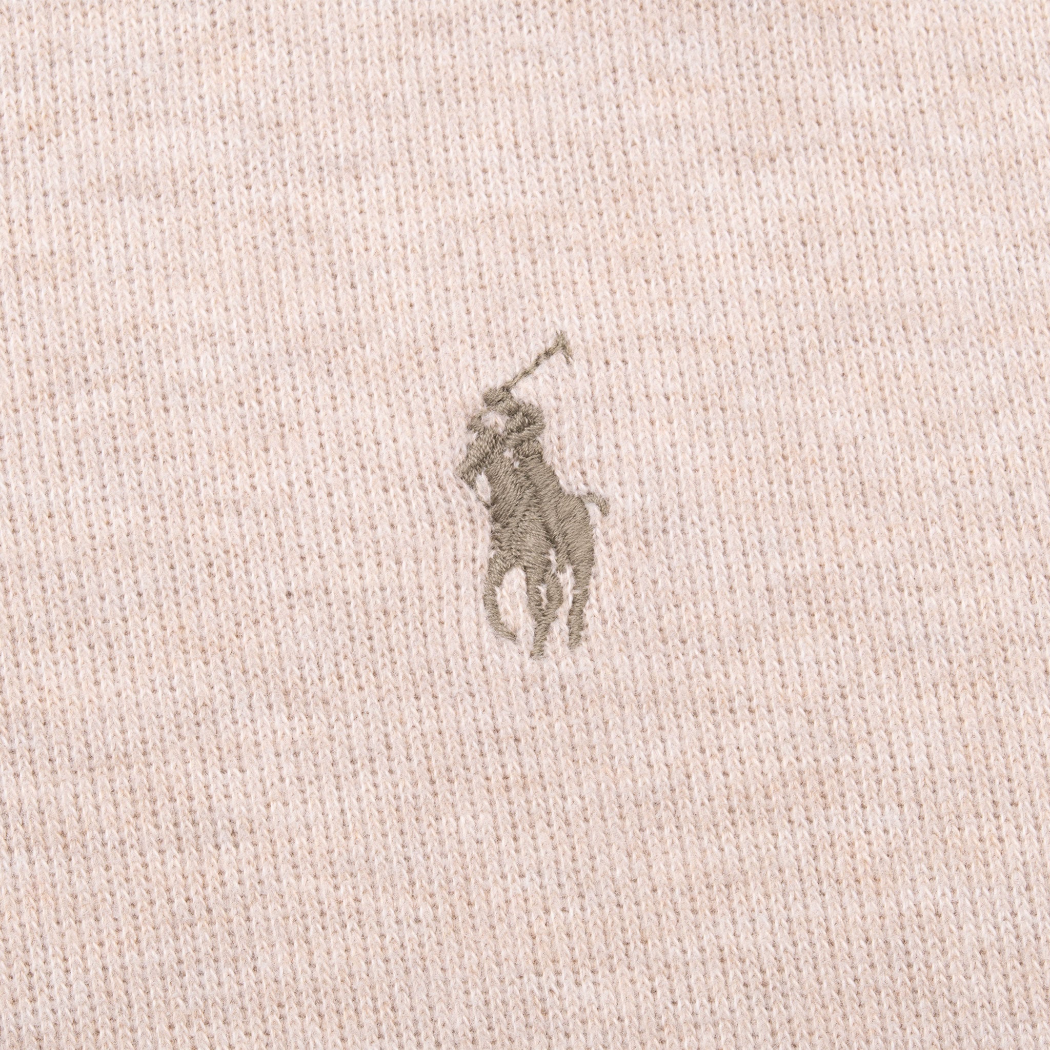 Vintage Polo Ralph Lauren Beige Quarter Zip Sweater Size Medium 1990S