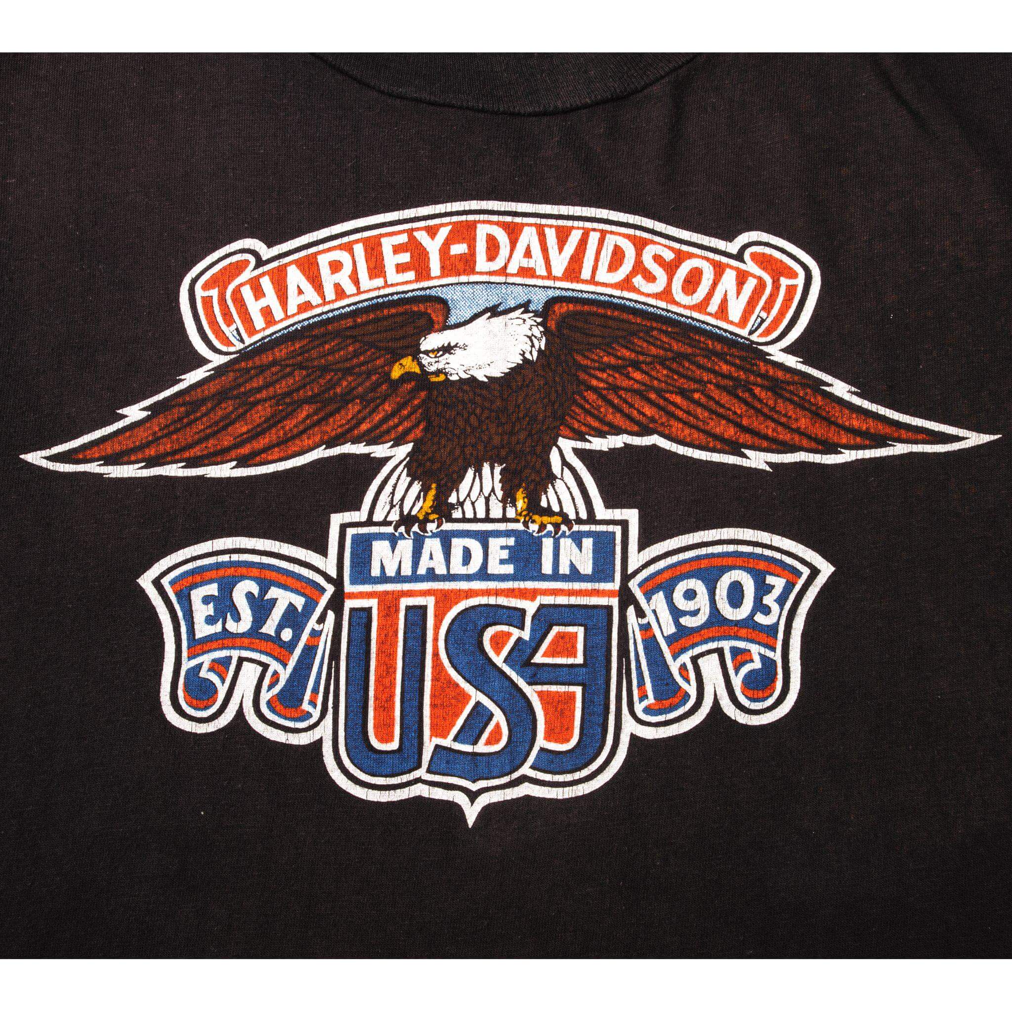 VINTAGE HARLEY DAVIDSON TEE SHIRT EARLY 1980S SIZE MEDIUM MADE IN USA